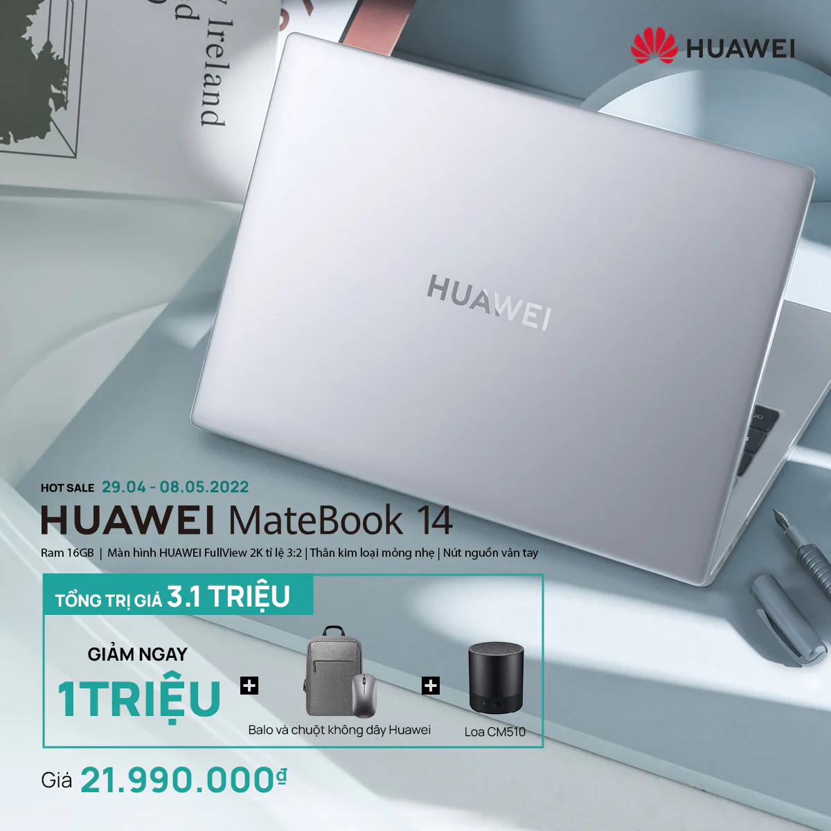 HUAWEI tung phiên bản MateBook 14 mới với vi xử lý AMD