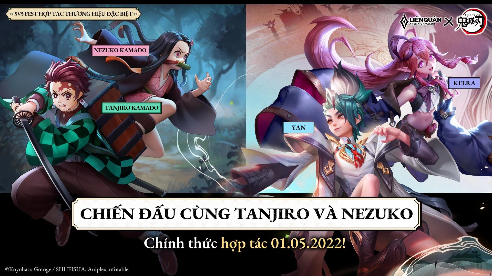 LỄ HỘI 5V5 XÁC NHẬN HỢP TÁC THƯƠNG HIỆU ĐẶC BIỆT! TANJIRO và NEZUKO ghé thăm Liên Quân!