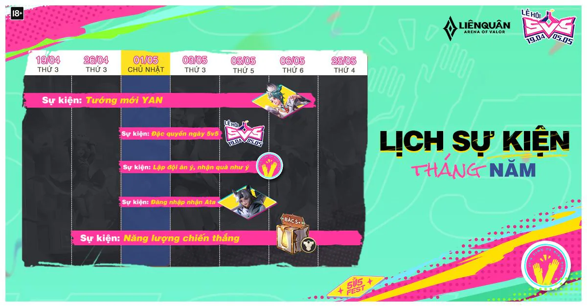 Liên Quân tung bão quà tặng dành cho các game thủ trong dịp lễ 30/4 - 1/5