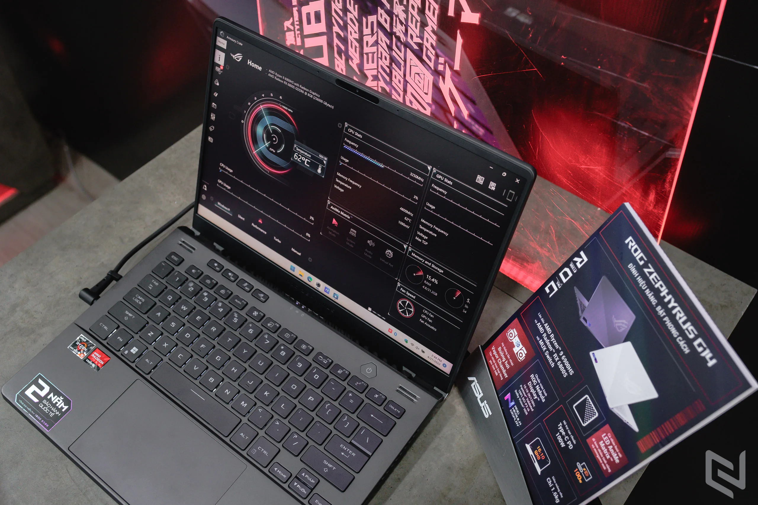 Trên tay ROG Zephyrus G14 2022: Nâng cấp AniMe Matrix, ROG Nebula Display, Mux Switch,...