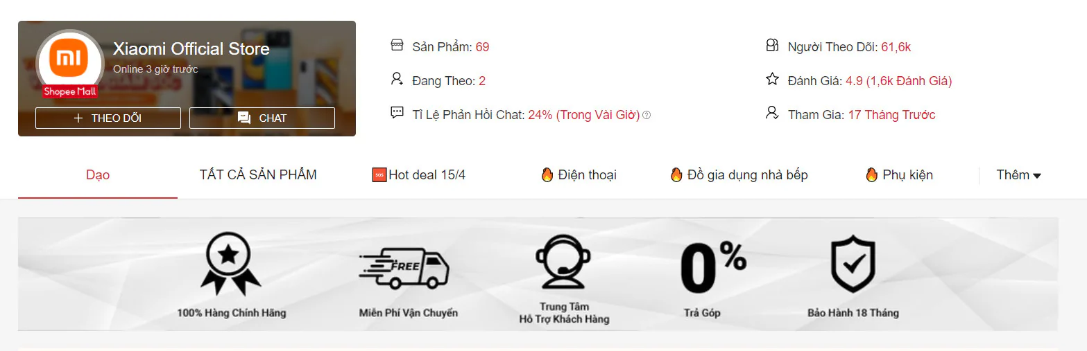 Xiaomi Việt Nam ra mắt gian hàng chính hãng trên Shopee và Lazada