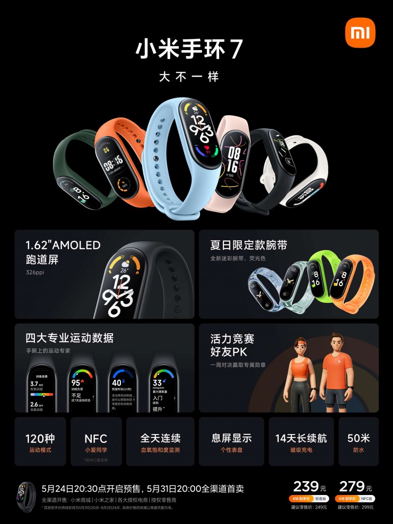 Xiaomi ra mắt vòng đeo tay Mi Band 7, tai nghe Redmi Buds 4 và Redmi Buds 4 Pro