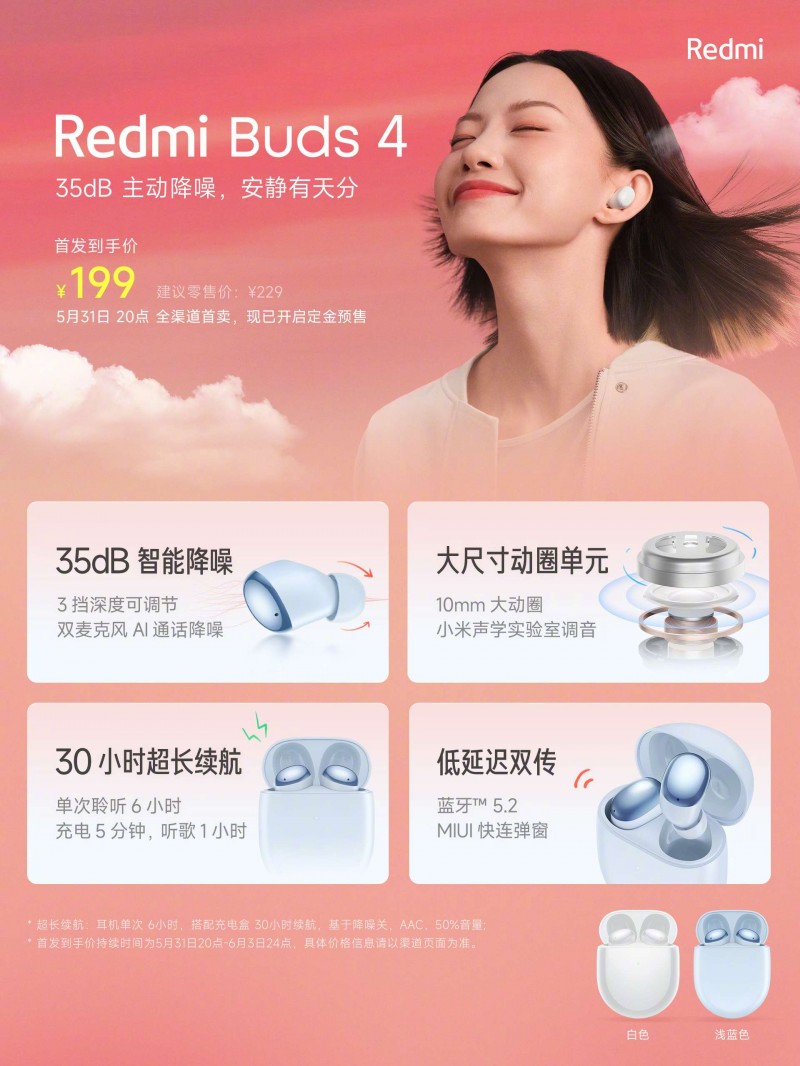 Xiaomi ra mắt vòng đeo tay Mi Band 7, tai nghe Redmi Buds 4 và Redmi Buds 4 Pro