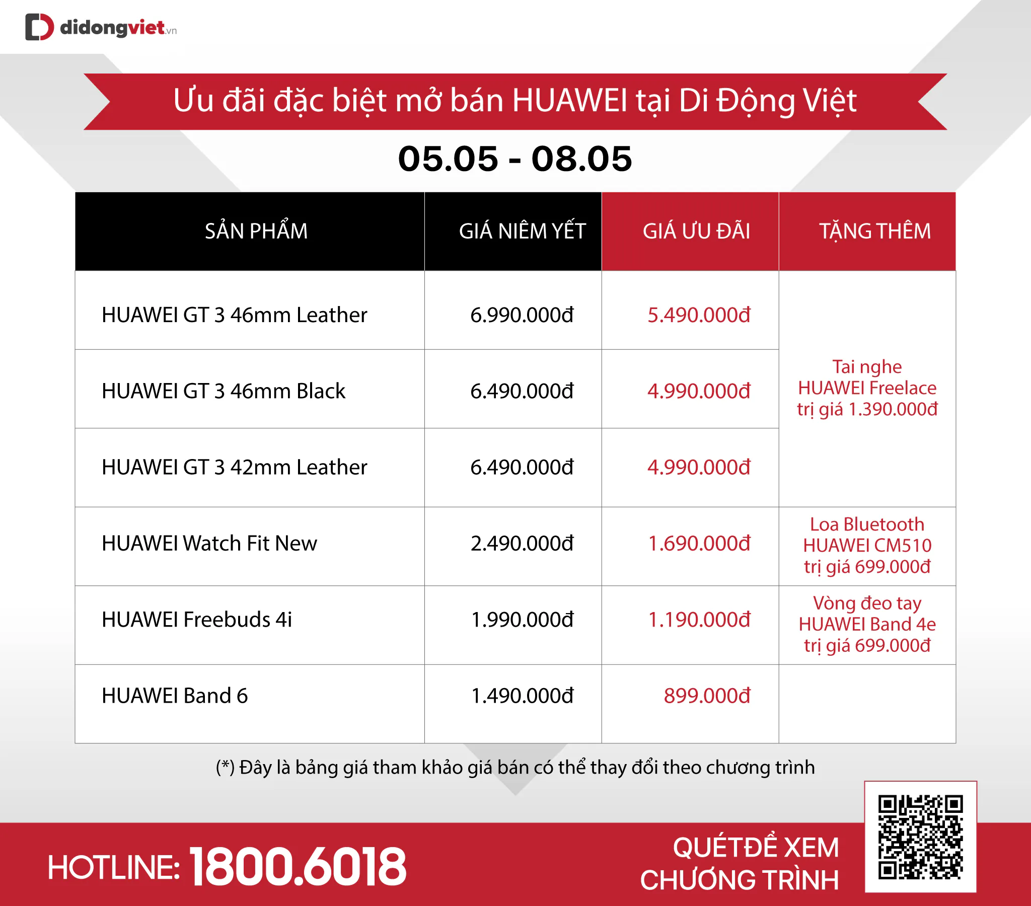 Di Động Việt chính thức hợp tác cùng Huawei, ưu đãi khủng mua 1 được 2 kèm giảm giá đến 40%