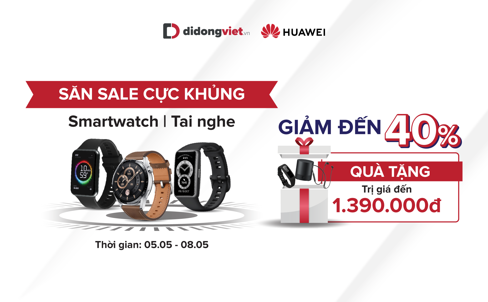 Di Động Việt chính thức hợp tác cùng Huawei, ưu đãi khủng mua 1 được 2 kèm giảm giá đến 40%
