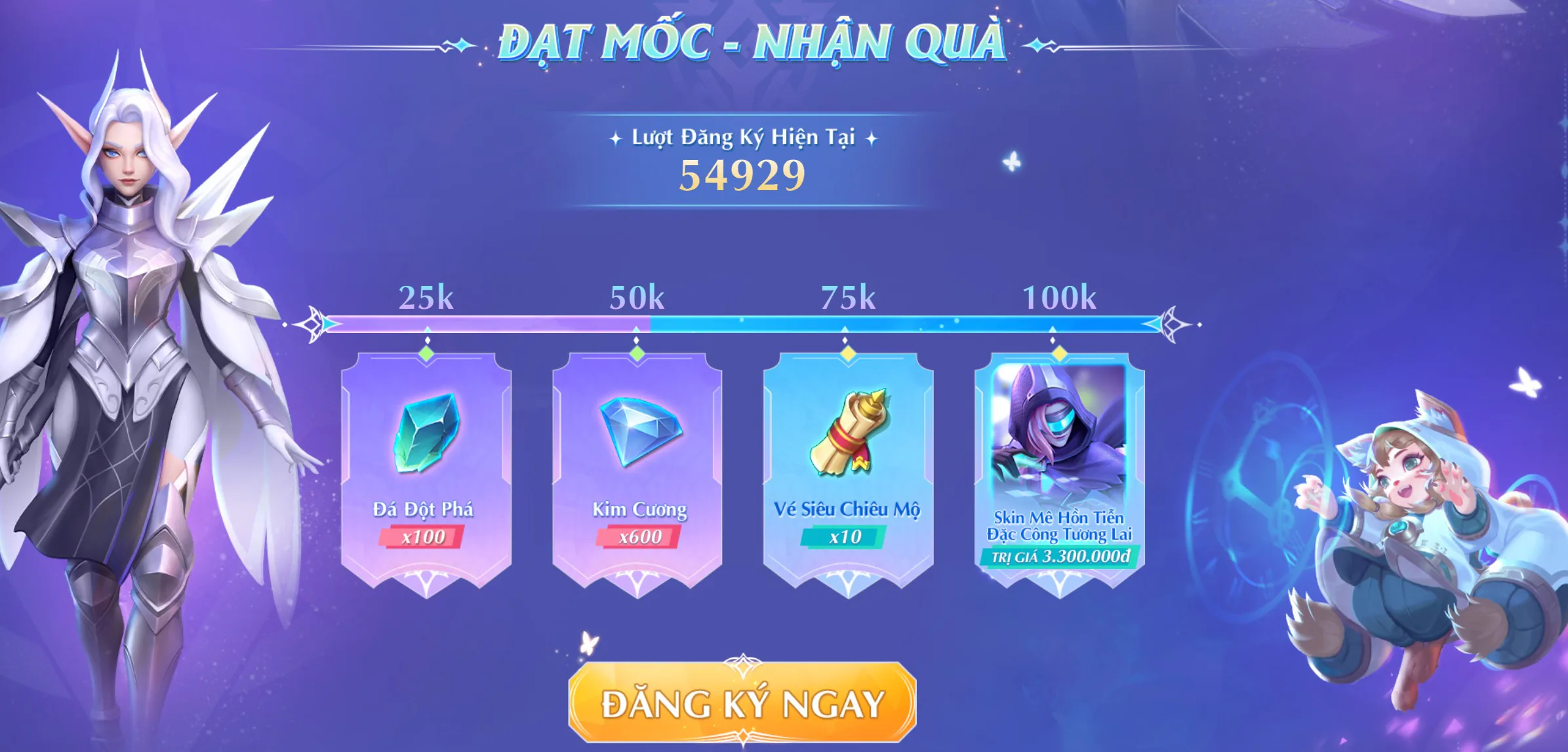 “Chiều” game thủ như Hero AFK: Vương Quyền Chiến – Chưa ra mắt đã tặng “ngập” quà