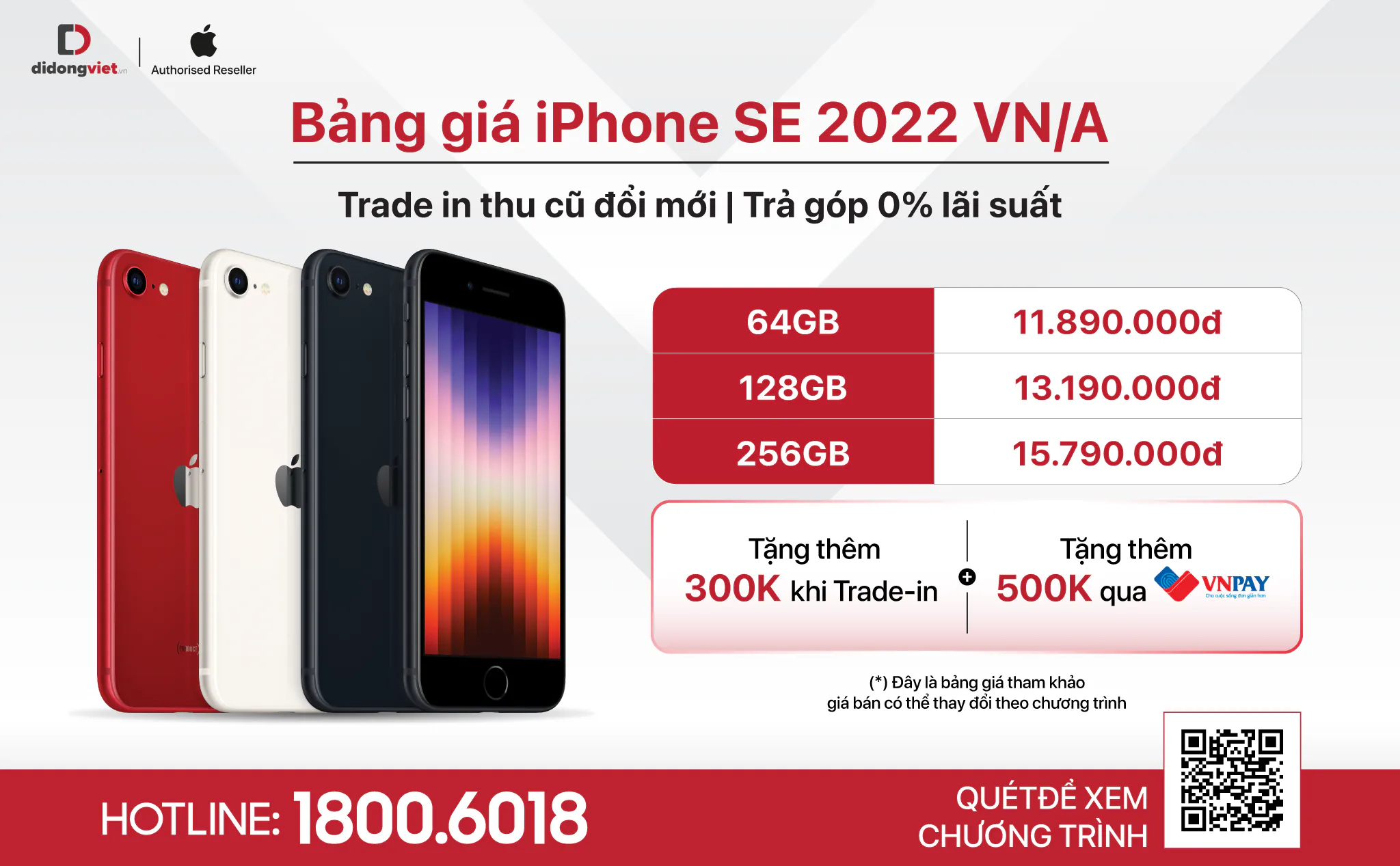 iPhone SE 2022 chính thức lên kệ tại Việt Nam, giá từ 11.89 triệu đồng