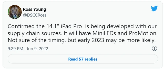 iPad Pro mới sẽ có thêm bản 14-inch, vẫn xài Mini-LED, chạy chip M2