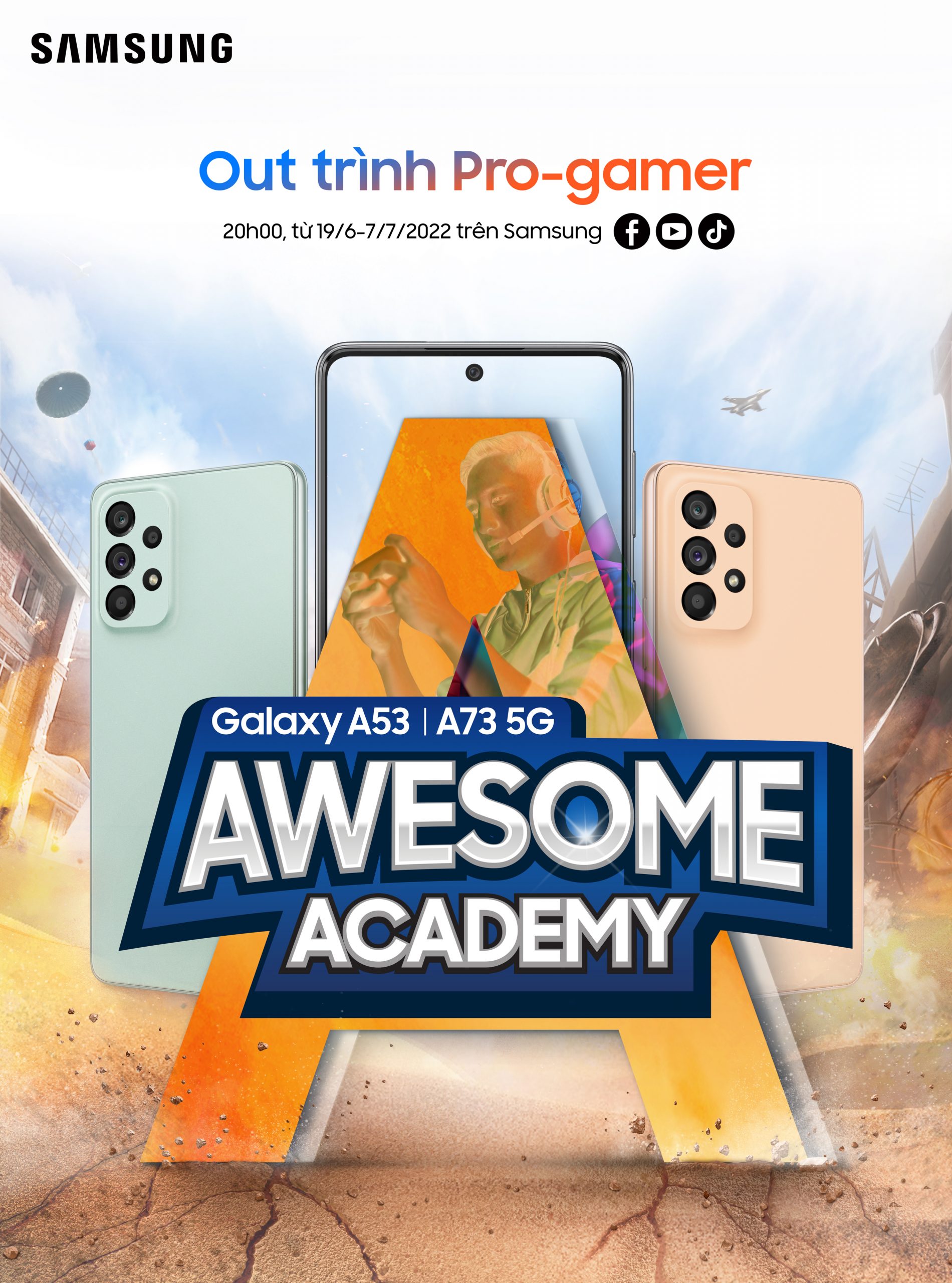 Trực tiếp Awesome Academy tập 3 của Samsung Galaxy A – Vua PUBG Mobile xuất hiện? Hãy cùng đón xem!