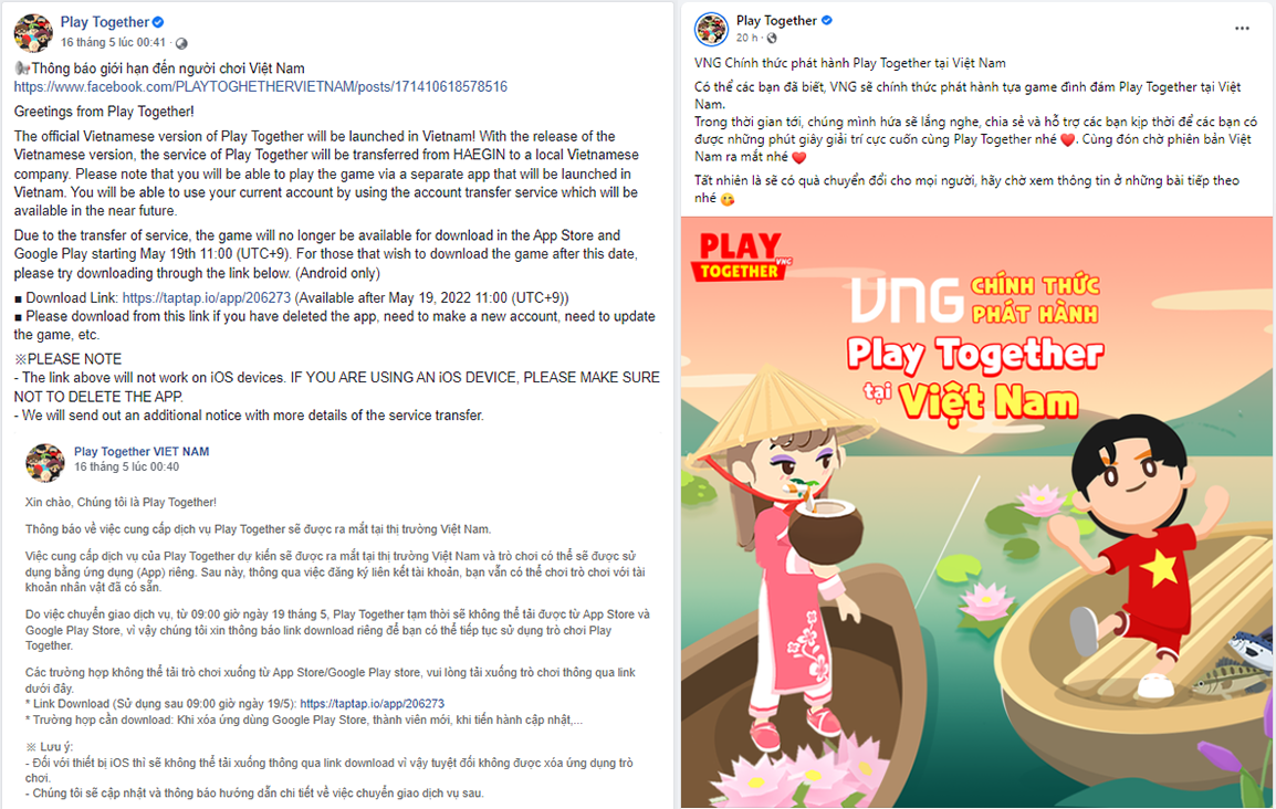 VNG bắt tay cùng Haegin, đưa Play Together “đăng ký thường trú” tại Việt Nam