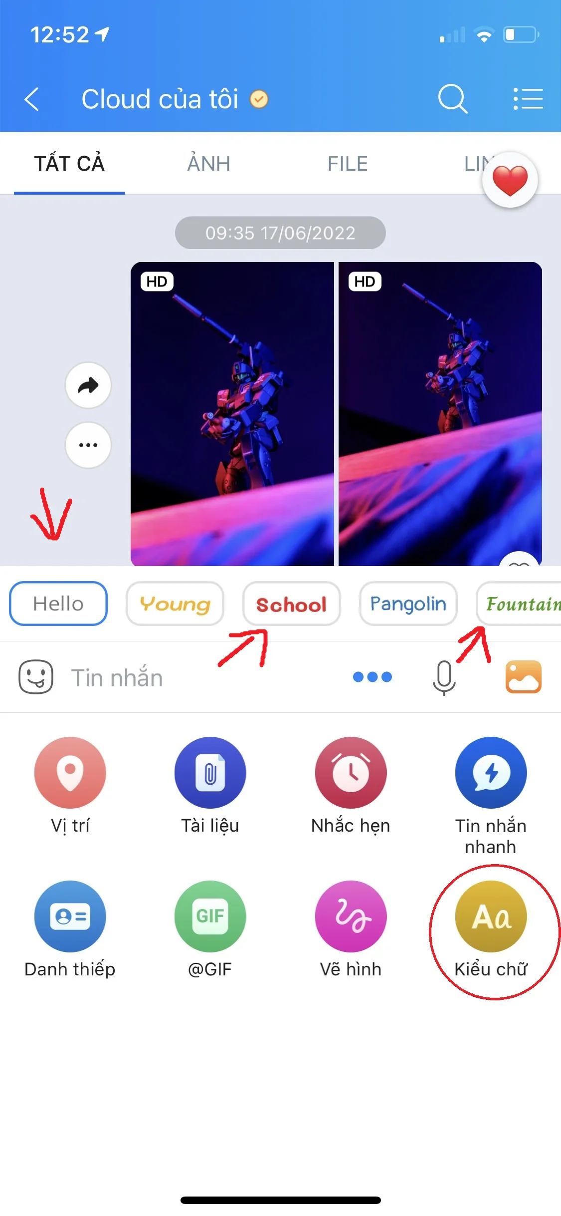 Hướng dẫn cách đổi font chữ trong Zalo trên iPhone