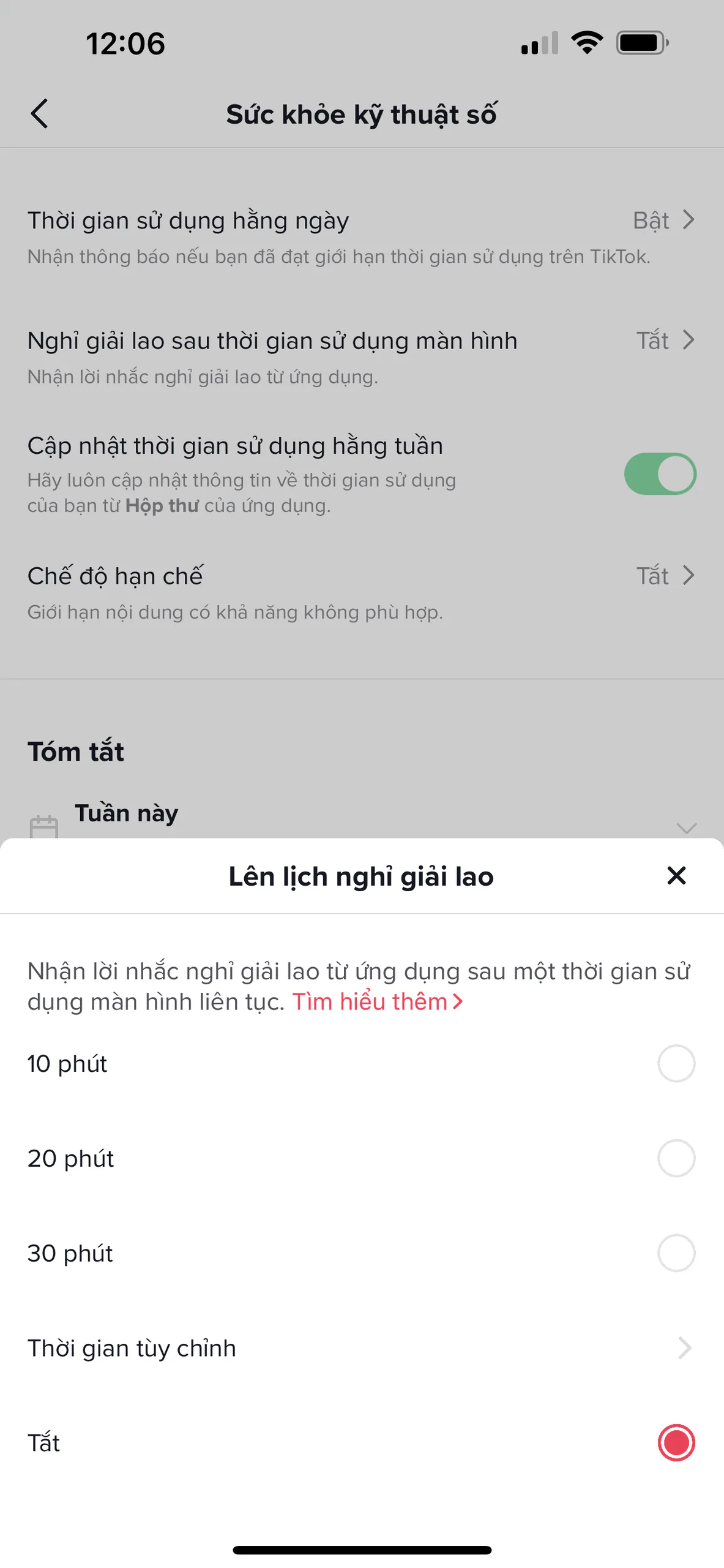 TikTok giới thiệu tính năng nhắc nhở người dùng nghỉ giải lao khi dùng ứng dụng