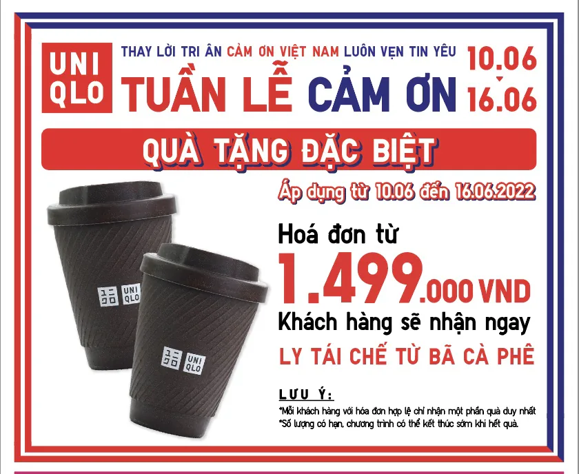 UNIQLO mang đến Tuần lễ Cảm ơn từ 10-16/6 với chuỗi các hoạt động hướng đến phát triển bền vững, hỗ trợ cộng đồng