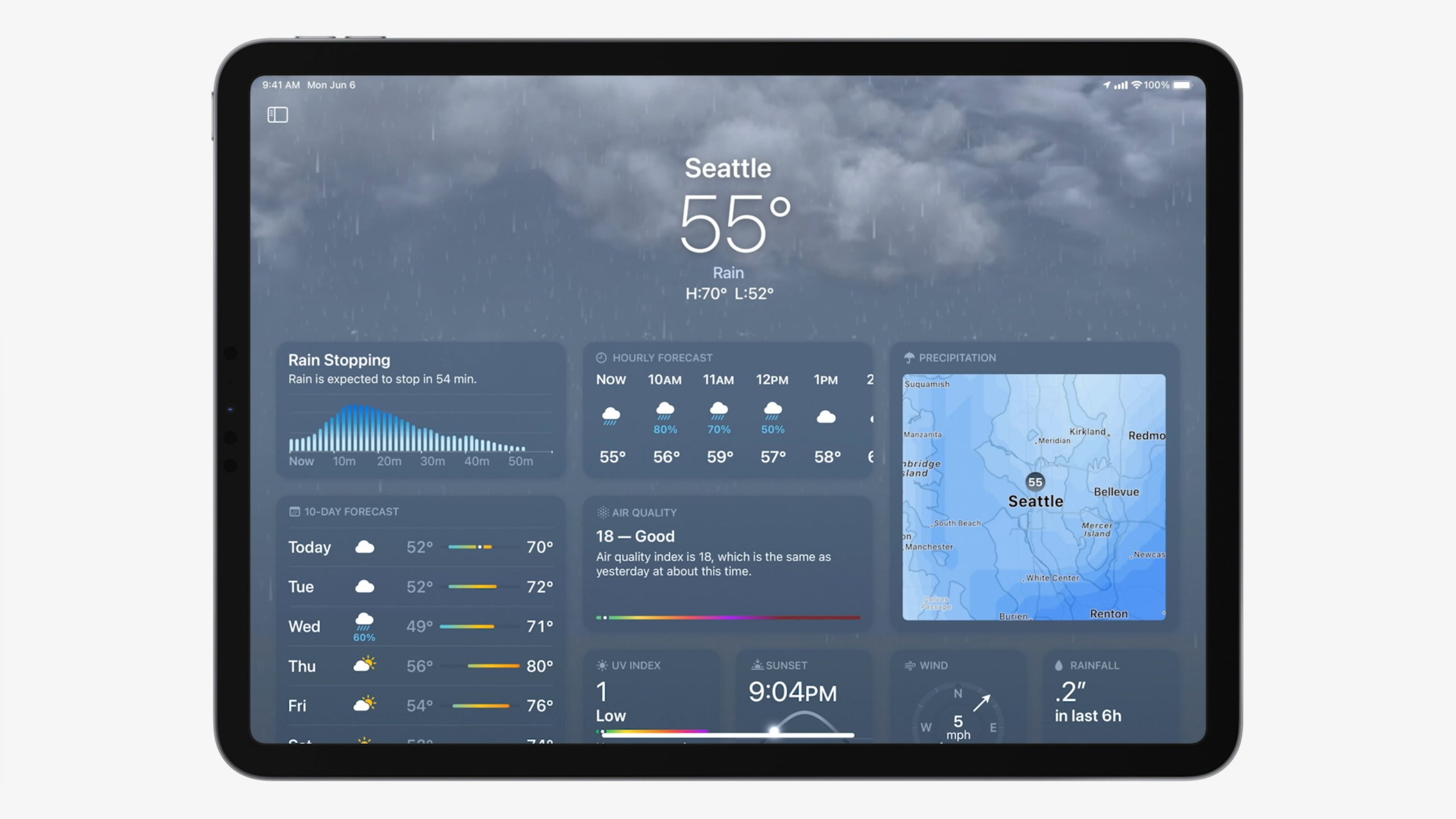 Ứng dụng Weather chính chủ cuối cùng đã có trên iPad sau 12 năm