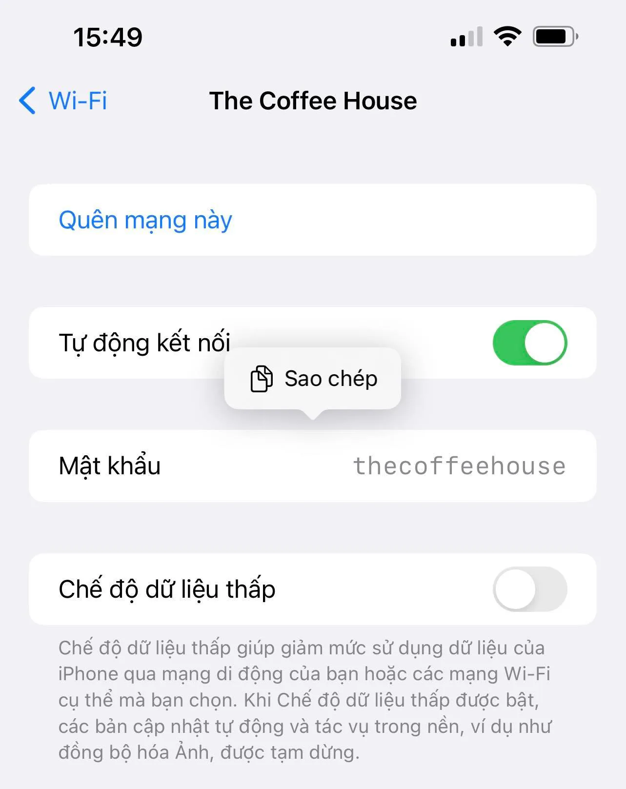 Hướng dẫn cách xem mật khẩu mạng Wi-Fi trên iPhone