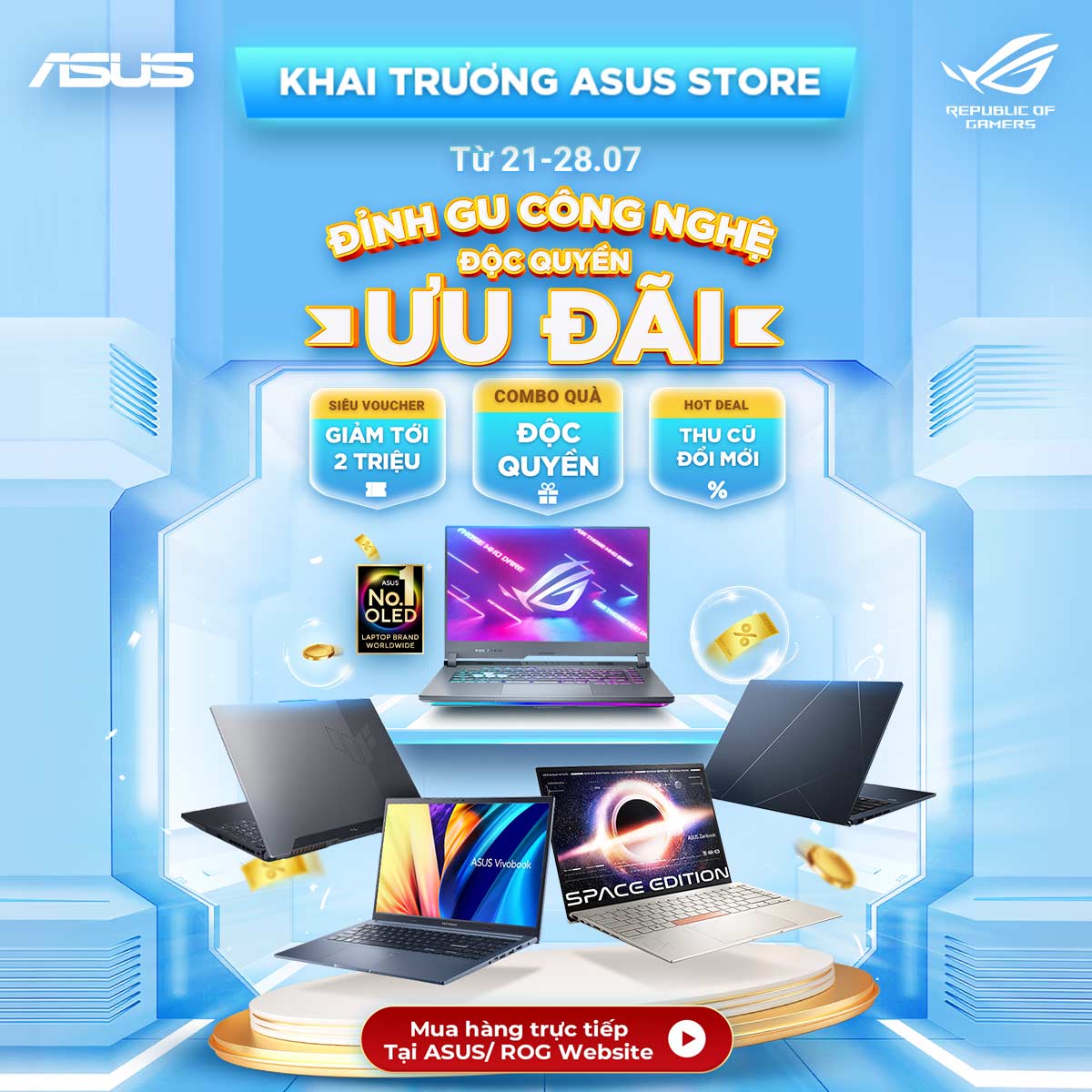 ASUS Việt Nam giới thiệu trang mua hàng trực tuyến ASUS Store với những mẫu laptop chính hãng và cao cấp