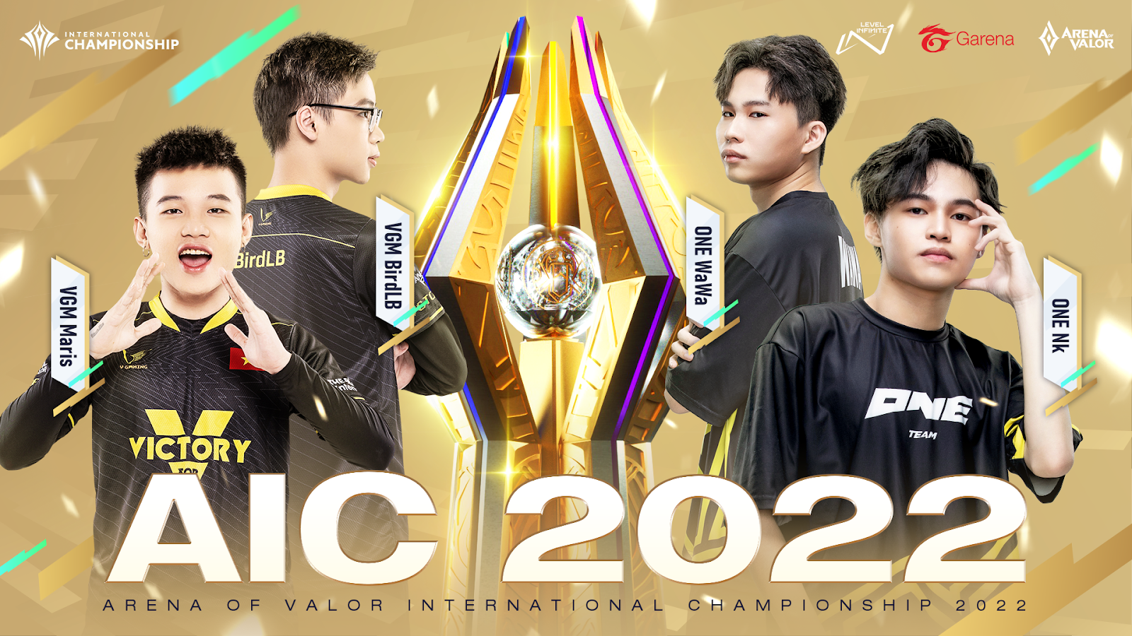 Giải đấu Liên Quân Mobile quốc tế AIC 2022: V Gaming và One Team Esport quyết chiến tại chung kết ngày 10/7