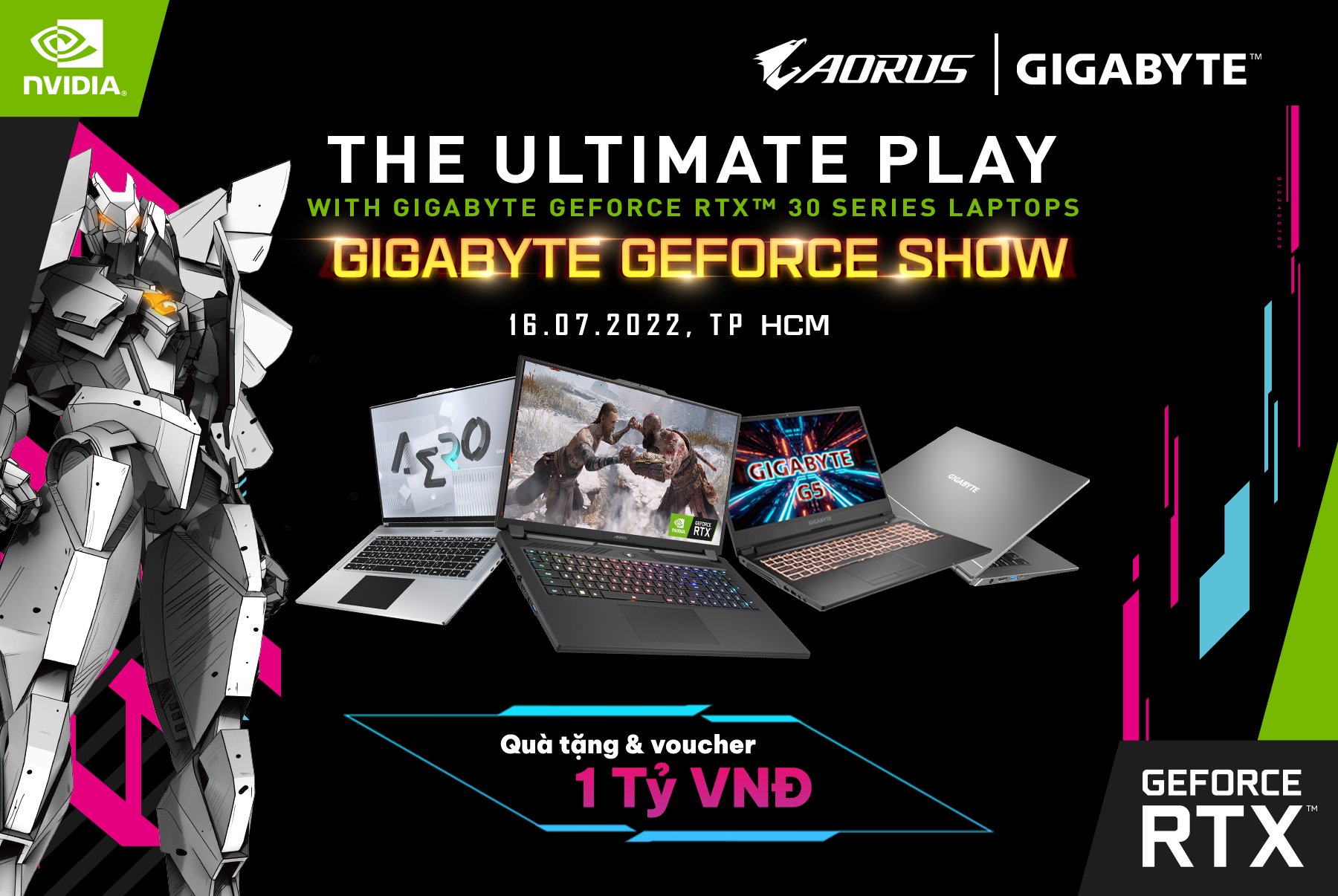GIGABYTE tổ chức Offline Event siêu khủng “GIGABYTE Geforce Show” tại TP. HCM