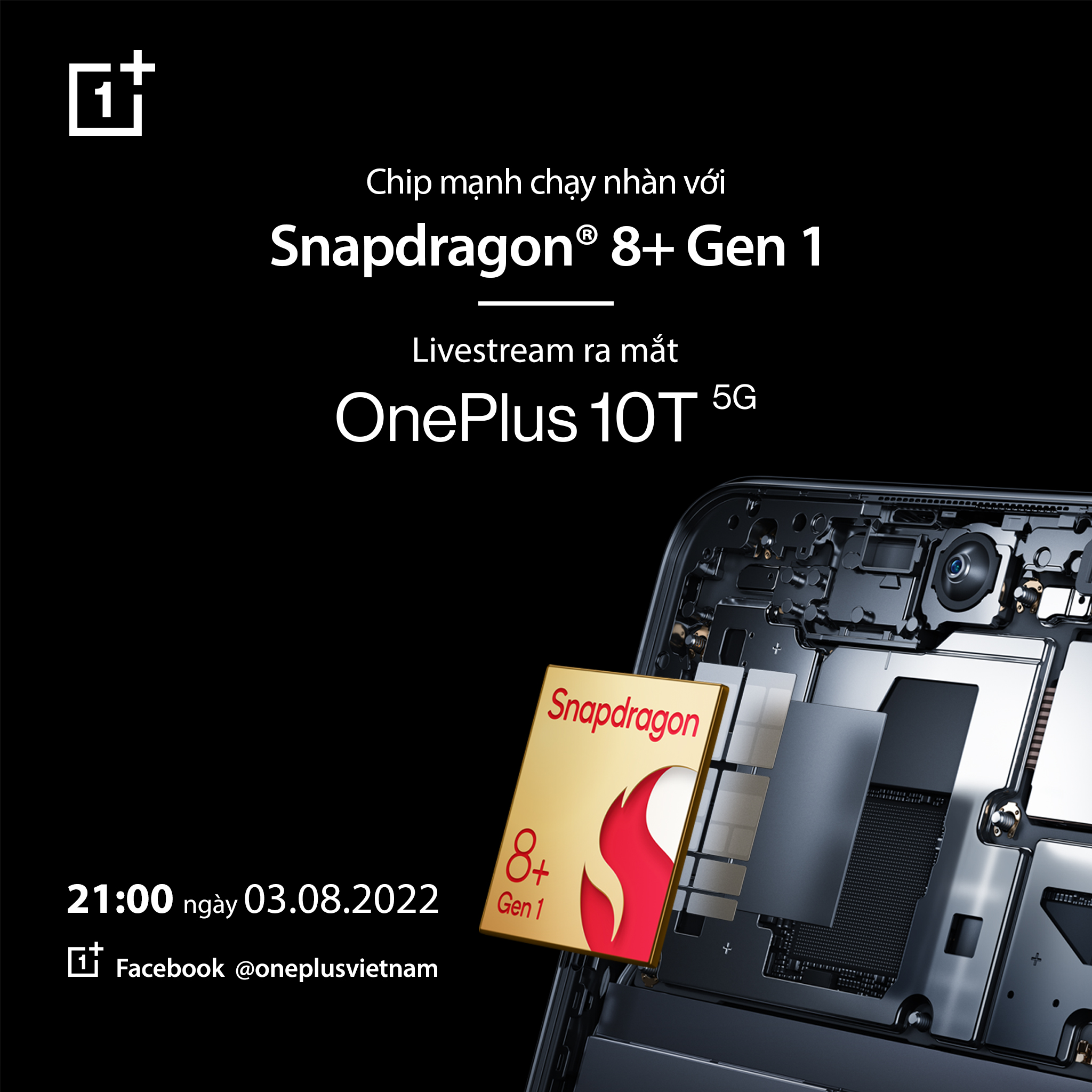 OnePlus 10T sẽ được trang bị chip Snapdragon 8+ Gen 1 với 16GB RAM