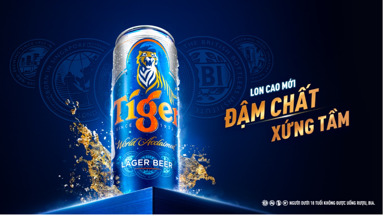 Tiger Beer ra mắt thiết kế lon cao mới “Đậm chất, xứng tầm”