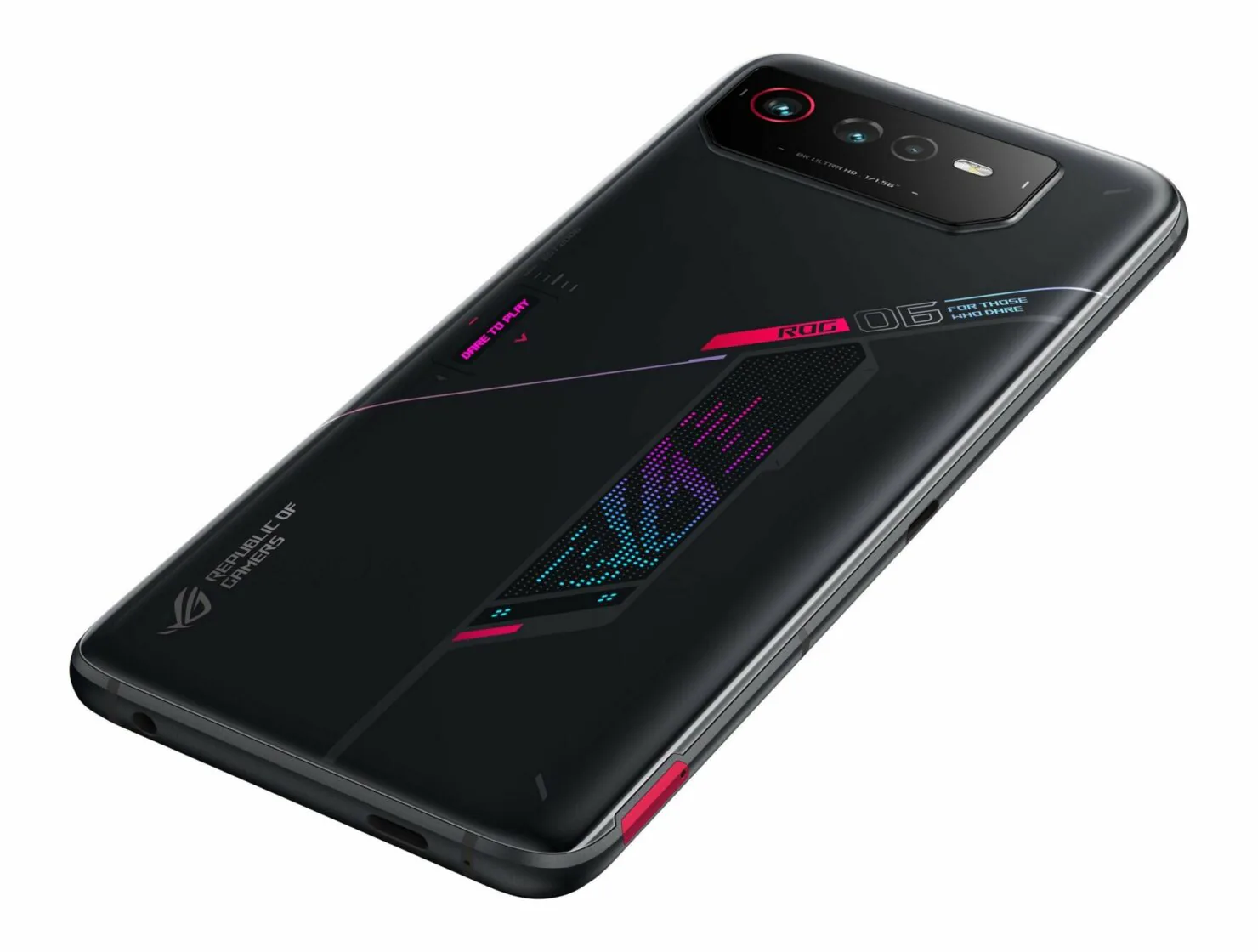 Lộ diện ảnh render mới của ASUS ROG Phone 6 với loạt thiết kế cực ấn tượng, phía mặt lưng có màn hình Matrix nữa