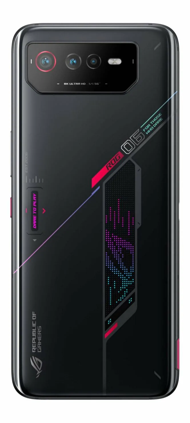 Lộ diện ảnh render mới của ASUS ROG Phone 6 với loạt thiết kế cực ấn tượng, phía mặt lưng có màn hình Matrix nữa