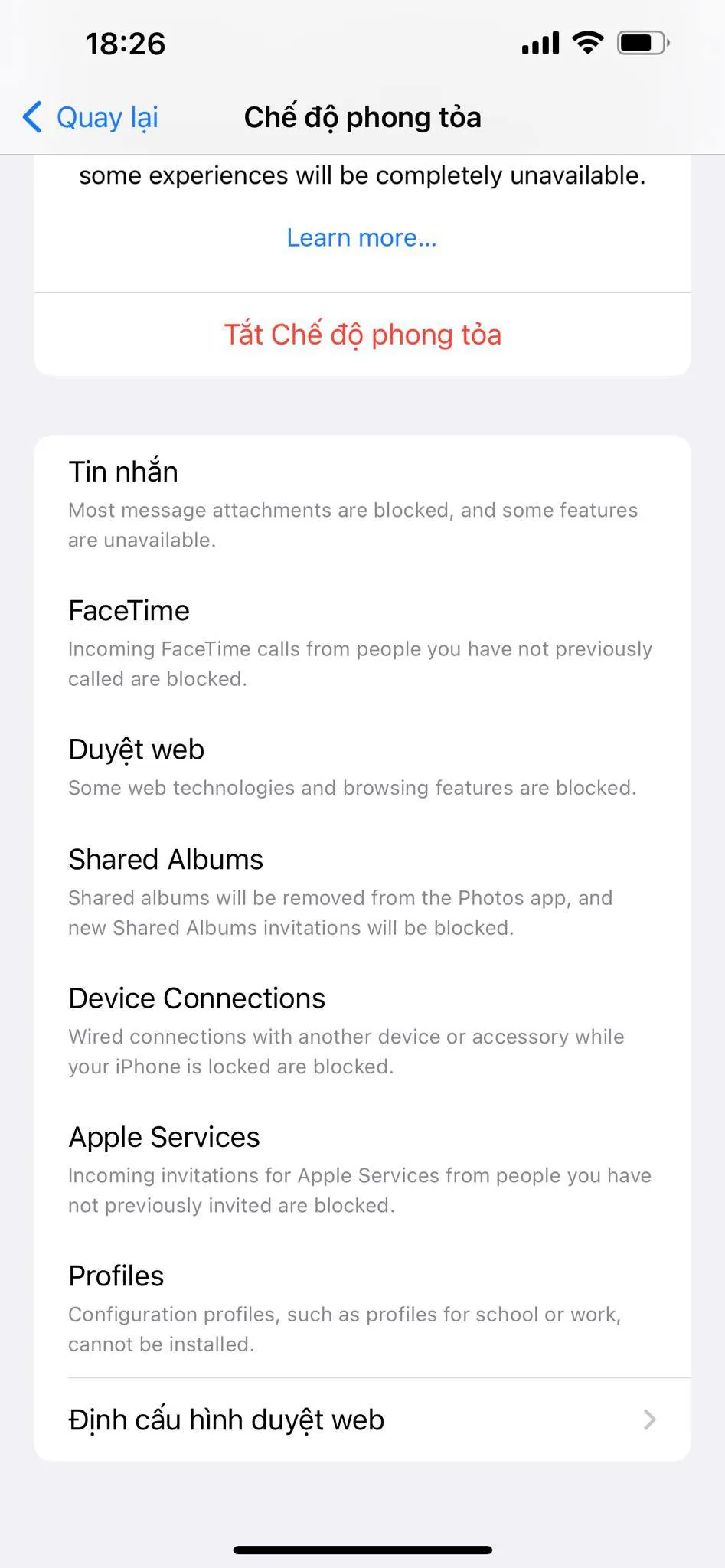 Lockdown Mode và cách bật chế độ khóa đặc biệt này để bảo vệ quyền riêng tư tốt hơn