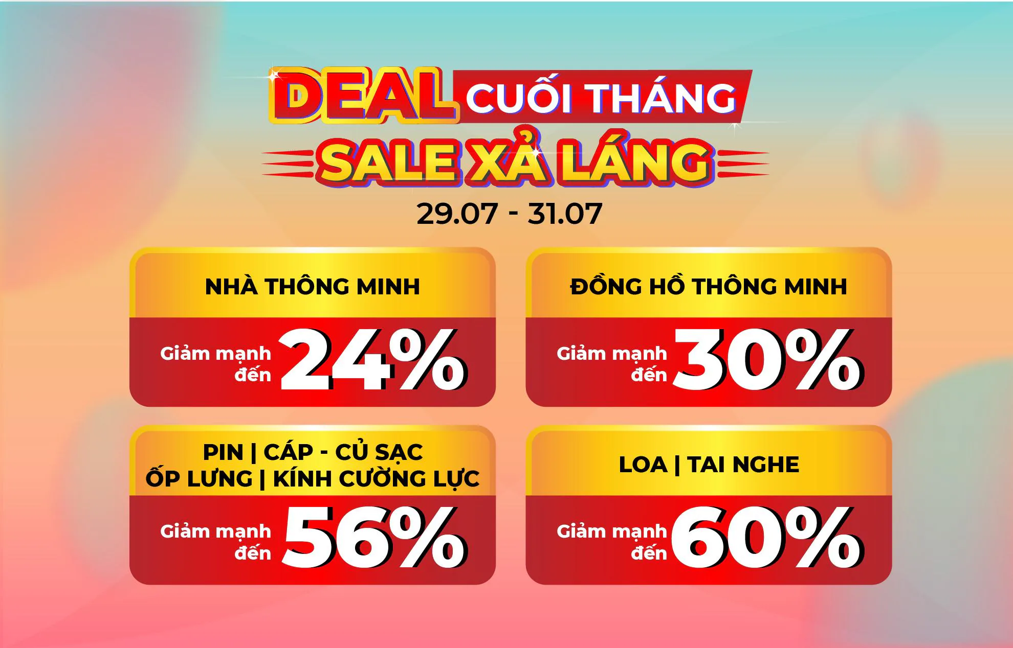 Cuối tháng 7, đại lý bán lẻ giảm giá Smartphone hơn 8 triệu, phụ kiện giảm đến 65%