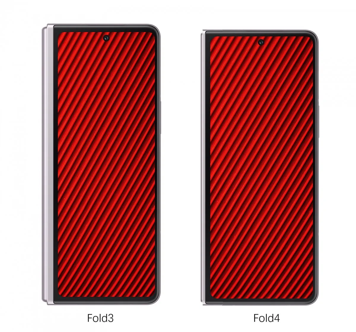 Ảnh minh hoạ cho thấy Galaxy Z Fold4 có viền màn hình mỏng hơn