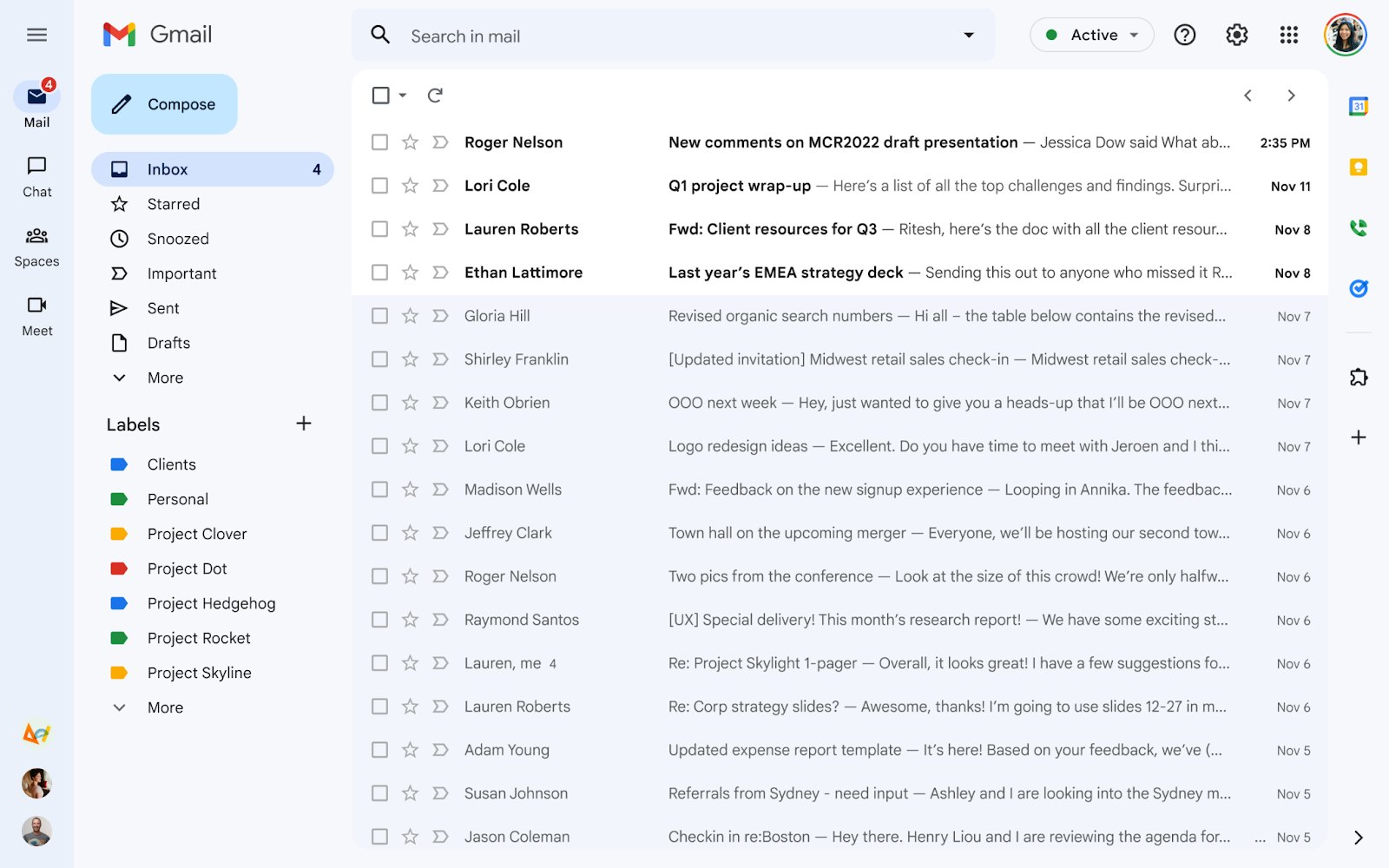 Google cập nhật giao diện mới cho Gmail, không khác biệt nhiều lắm nhưng sẽ cải thiện hiệu suất sử dụng