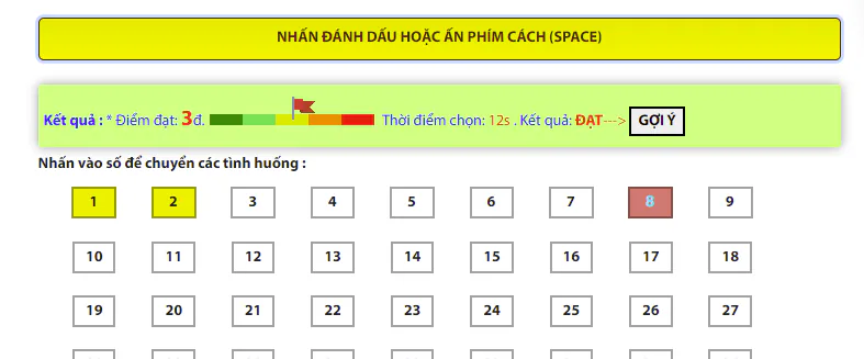 Hướng dẫn thi thử 120 câu mô phỏng GPLX B2 bằng máy tính