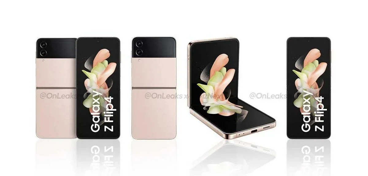 Xuất hiện loạt ảnh render Galaxy Z Flip4 cho thấy các tùy chọn màu sắc mới