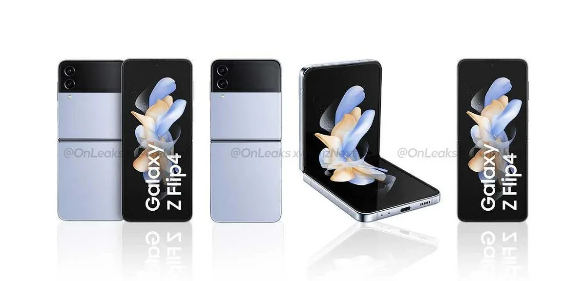 Xuất hiện loạt ảnh render Galaxy Z Flip4 cho thấy các tùy chọn màu sắc mới