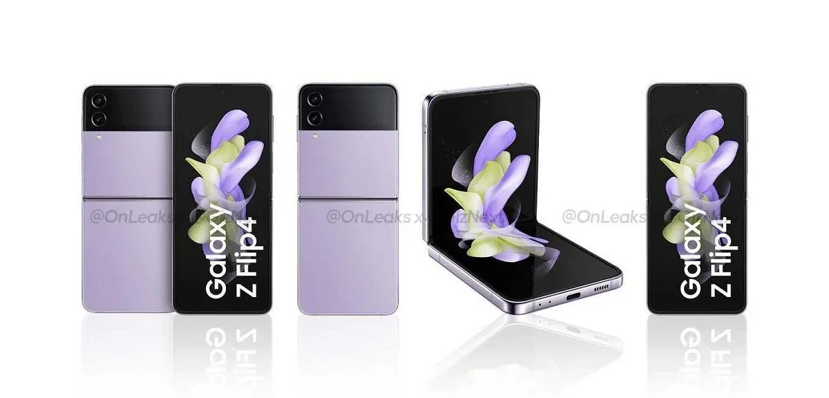 Xuất hiện loạt ảnh render Galaxy Z Flip4 cho thấy các tùy chọn màu sắc mới