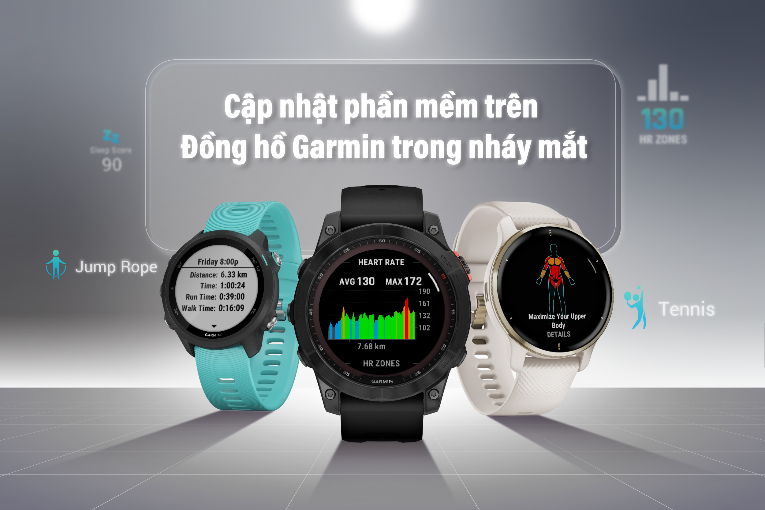 Garmin ra mắt bản cập nhật phần mềm mới nhất, cải tiến tính năng theo dõi sức khoẻ và giao diện người dùng