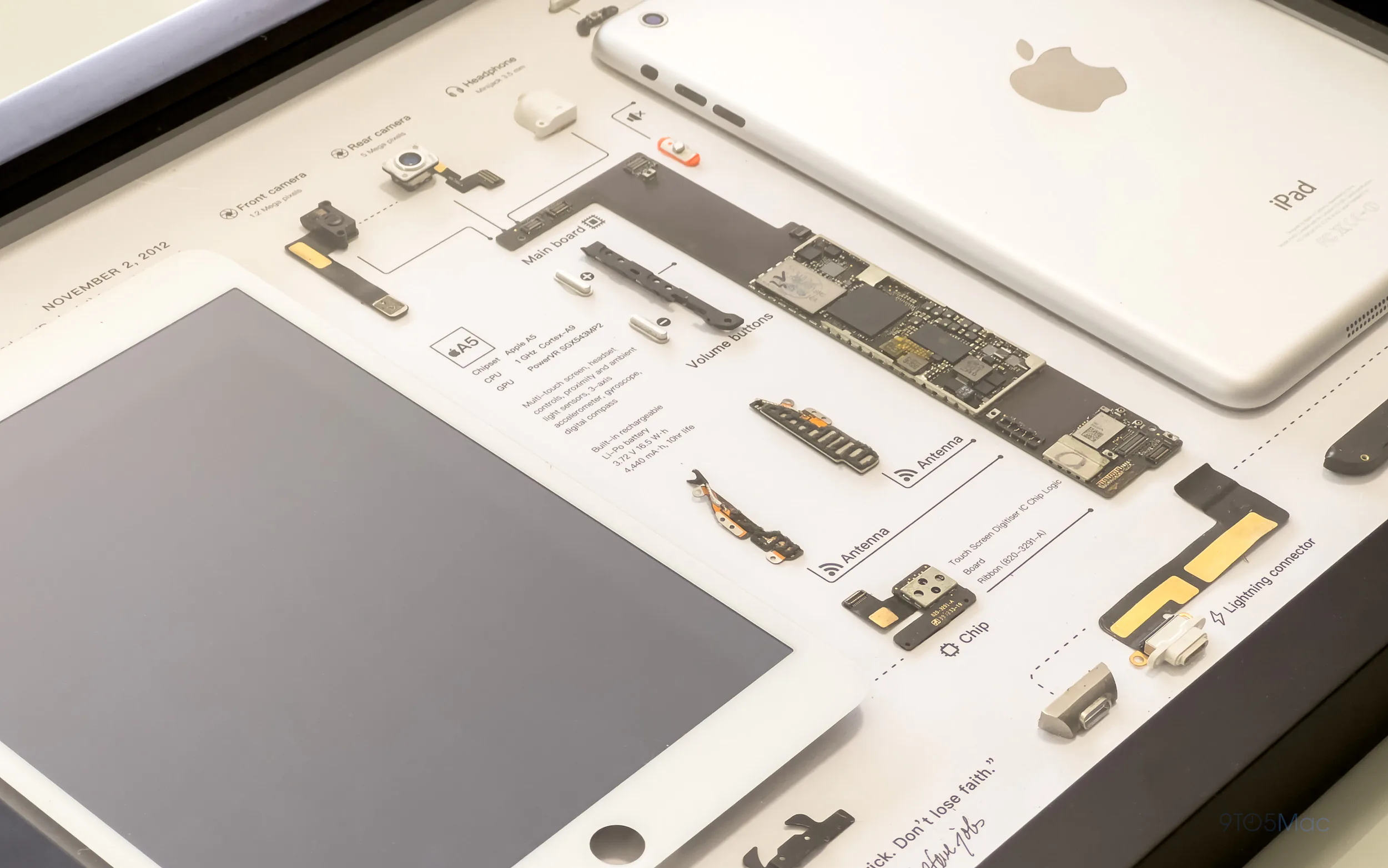 Trên tay bộ khung tranh linh kiện iPad Mini gen 1 từ GRID