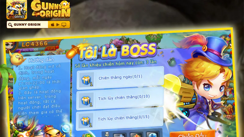 Gunny Origin - Chuỗi sự kiện “Tôi là Boss - Săn quà cực hot” khiến dân đảo Gà đứng ngồi không yên