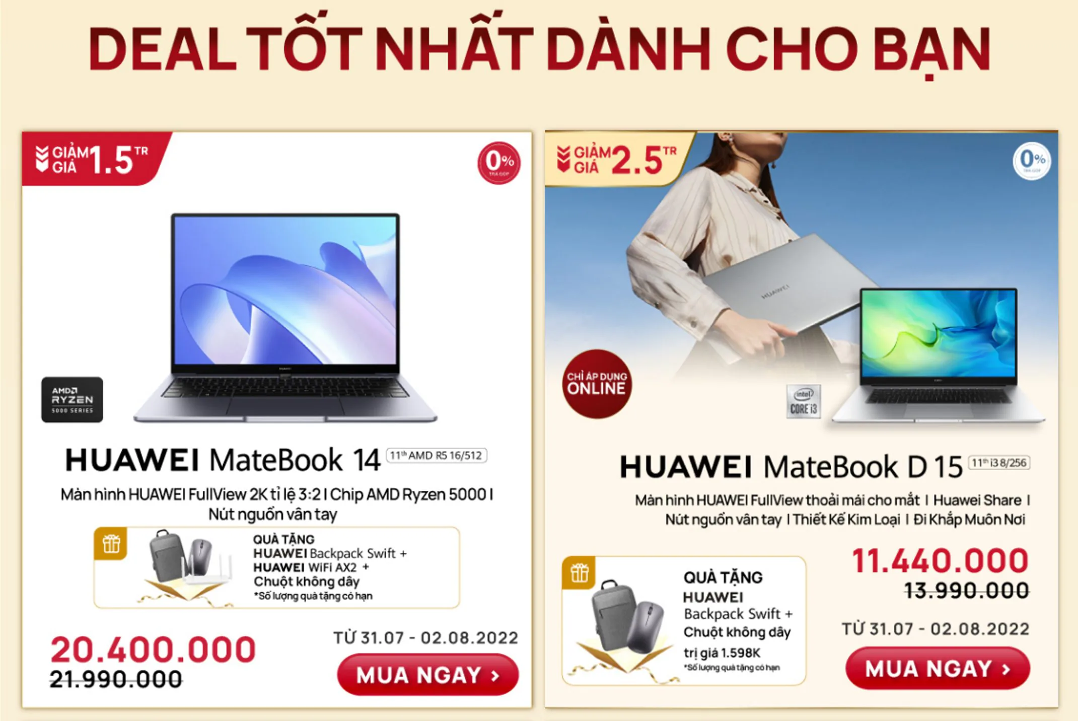 HUAWEI tung ngàn ưu đãi giảm khốc liệt đến 50% trong Ngày Hội Siêu Thương Hiệu 2022 trên Shopee