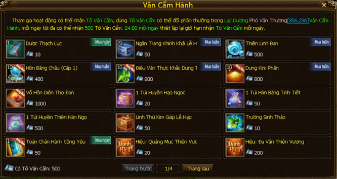 Nhìn lại những tính năng đặc sắc vừa được cập nhật của phiên bản Cuồng Đao Định Thế - Tân Thiên Long 3D