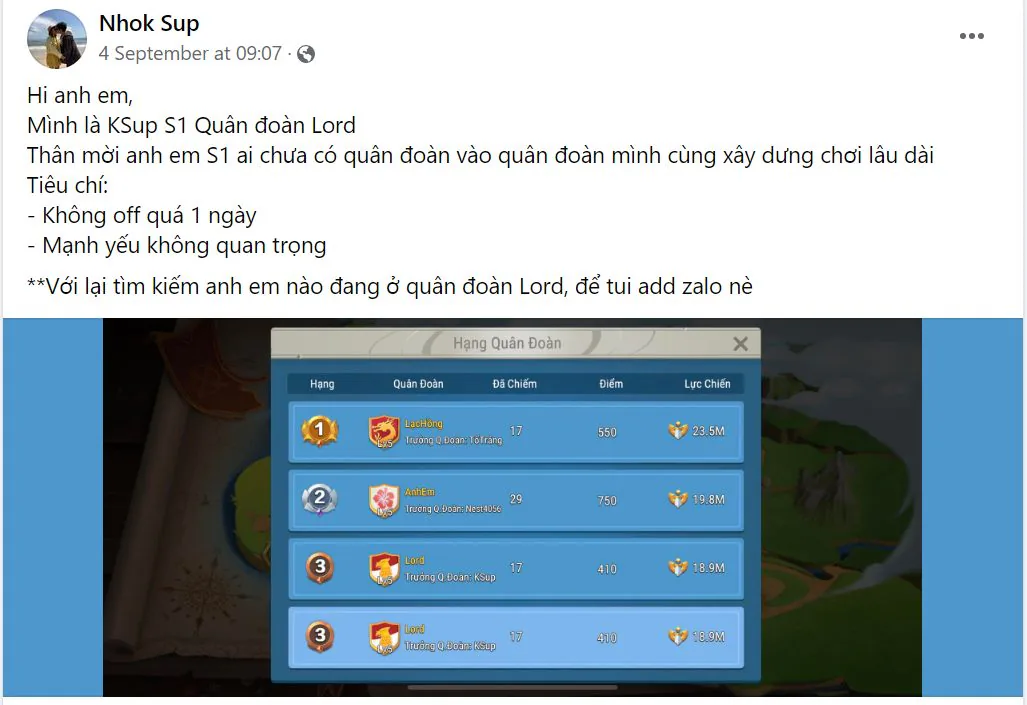 Tính năng Quân đoàn trong Đấu Tướng VNG chứng minh “muốn đi xa phải đi cùng nhau"