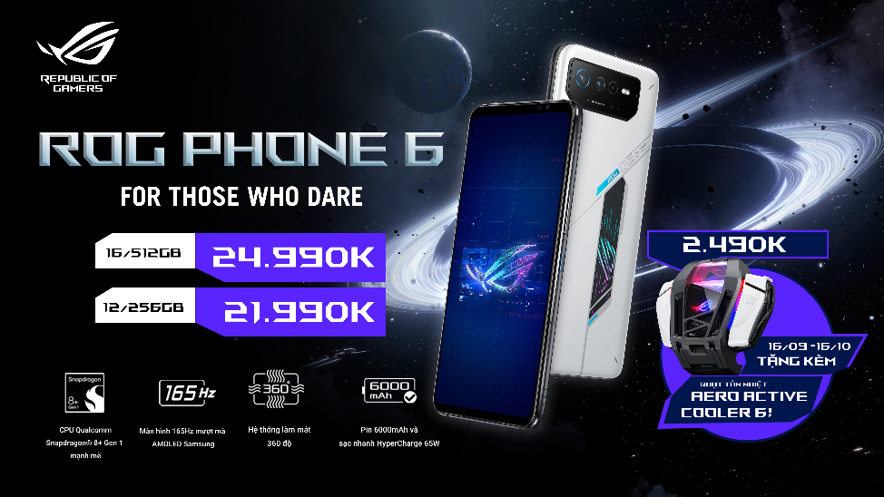ASUS ROG Phone 6 ra mắt tại thị trường Việt Nam với giá bán từ 21,990,000 VND
