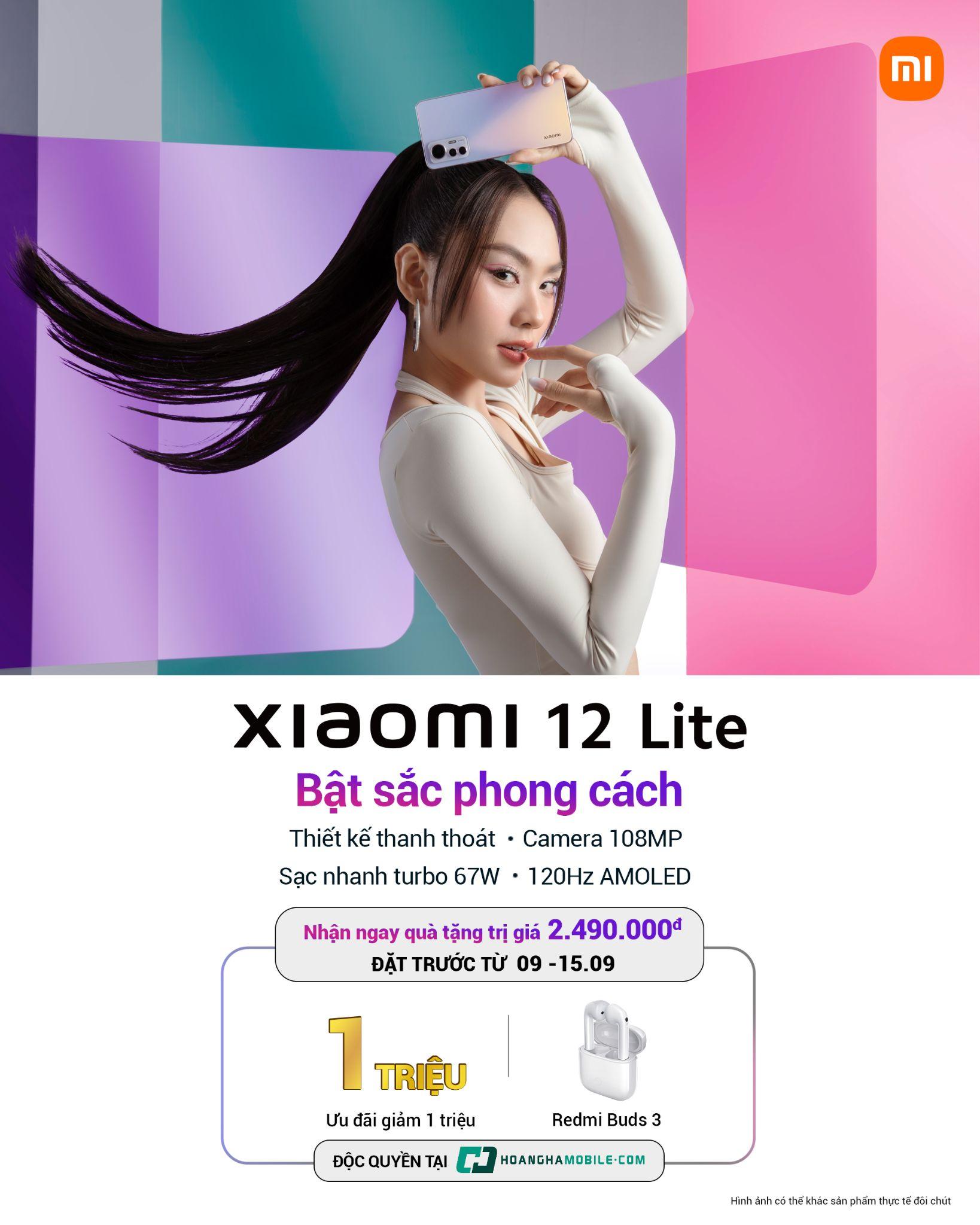Xiaomi 12 Lite ra mắt: Bật sắc phong cách cùng Miss World Việt Nam 2022
