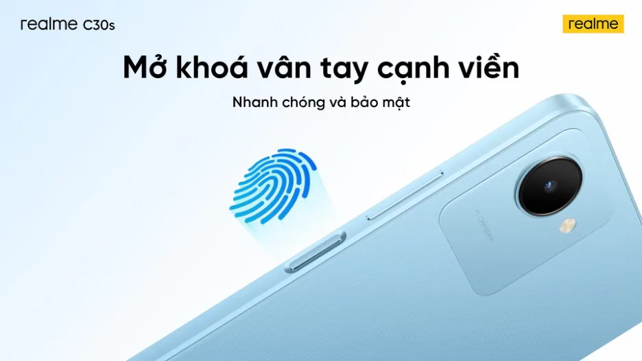 Tân binh realme C30s chính thức chào sân thị trường với tốc độ mở khóa vân tay cạnh viền trong 0.58 giây, giá chỉ từ 2.49 triệu