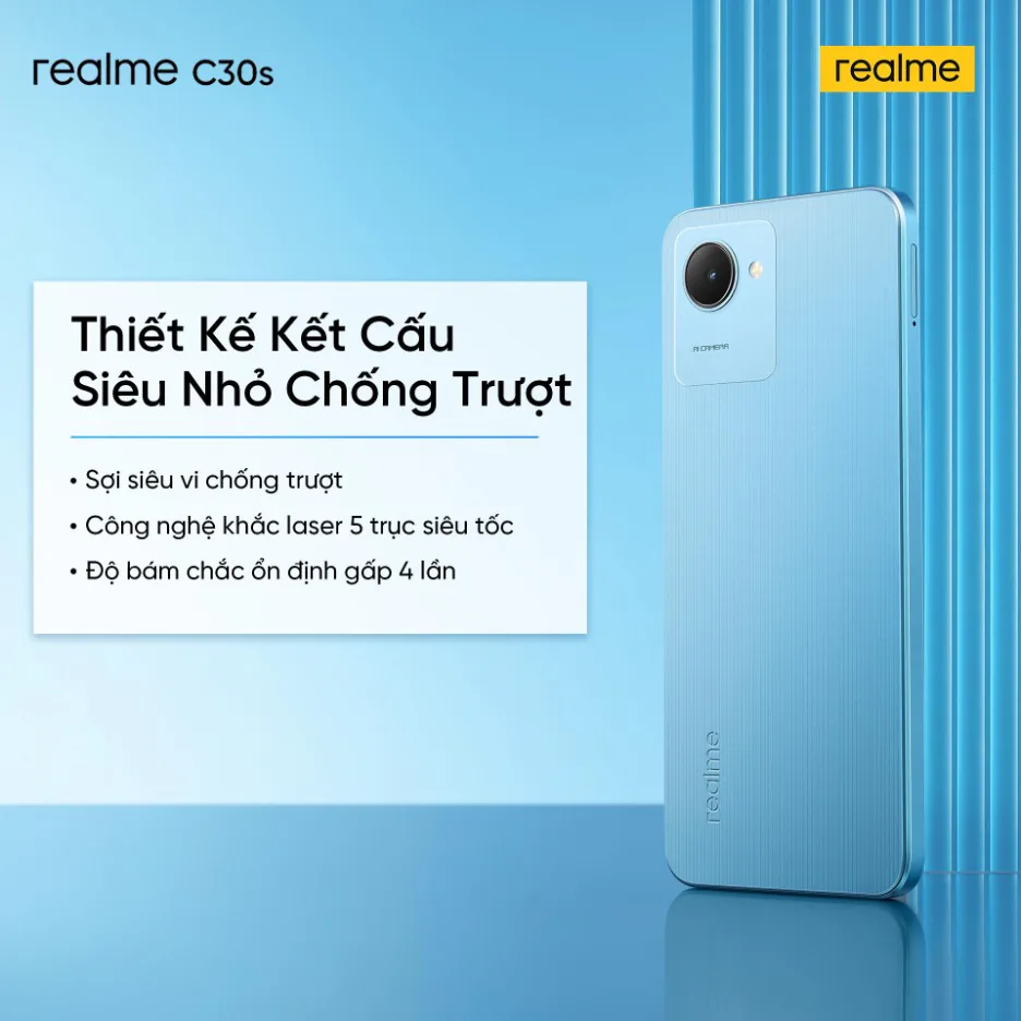 Tân binh realme C30s chính thức chào sân thị trường với tốc độ mở khóa vân tay cạnh viền trong 0.58 giây, giá chỉ từ 2.49 triệu