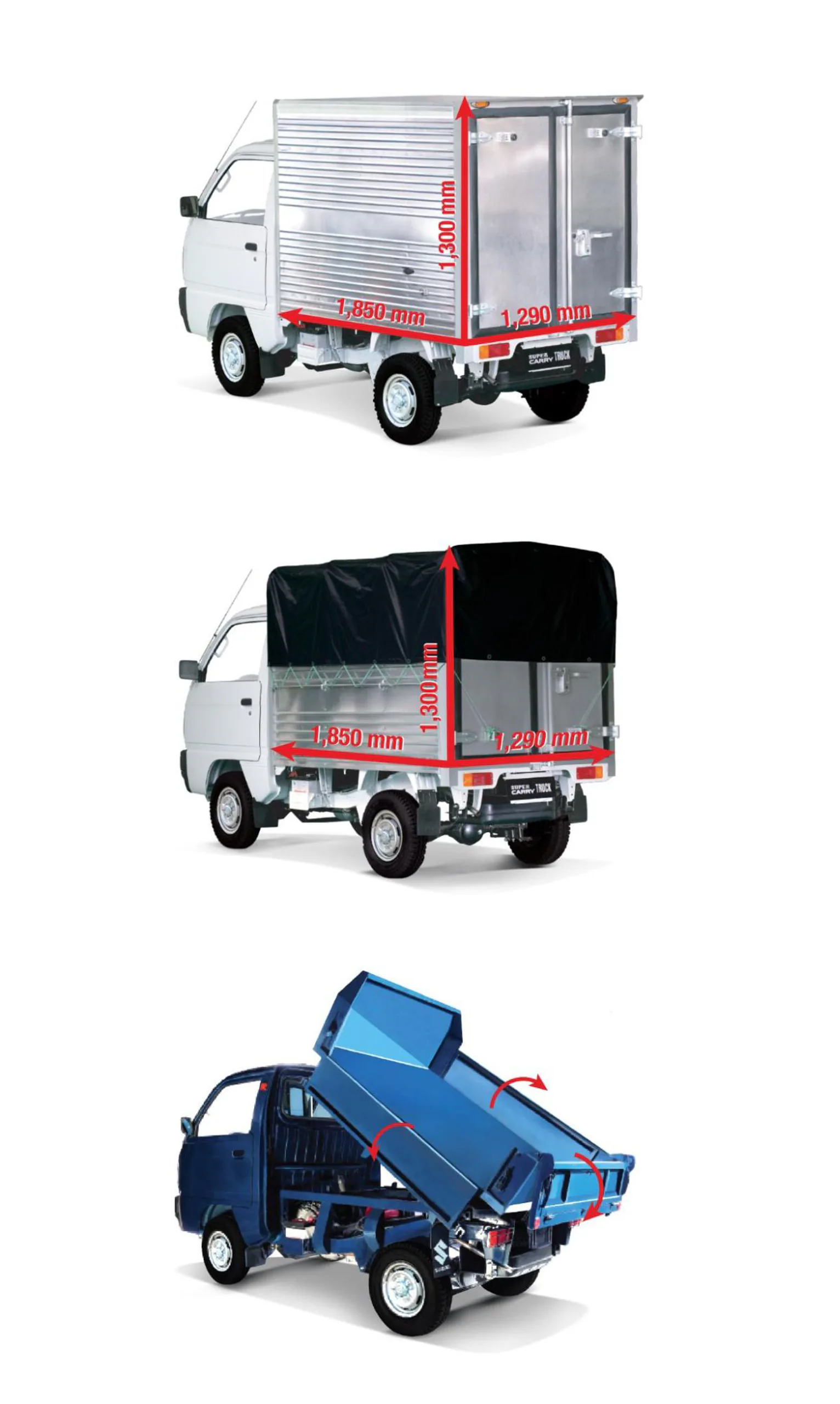Carry Truck, tải 5 tạ chuyên trị hàng vật liệu xây dựng nặng đô