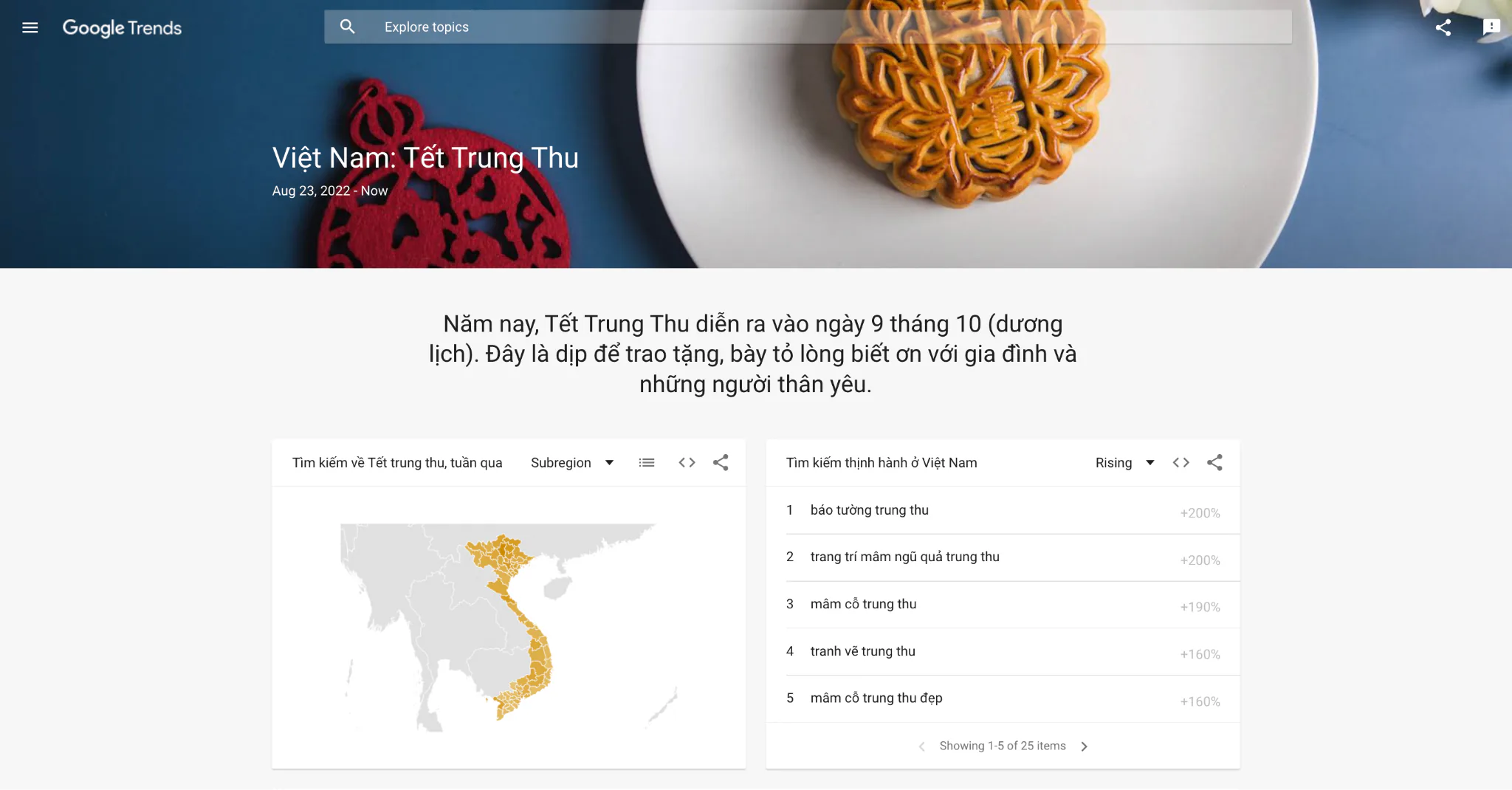 Google giới thiệu nhiều tính năng sản phẩm hữu ích giúp người dùng cập nhật xu hướng tìm kiếm dịp Trung thu 2022