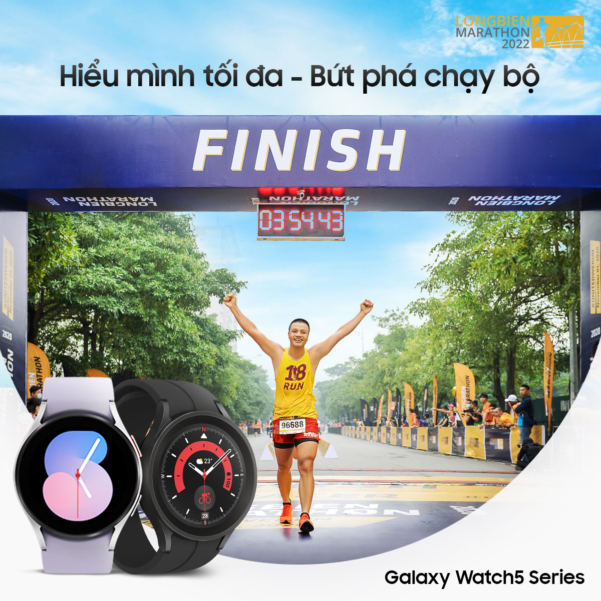 Cùng Galaxy Watch5 Series chinh phục Long Biên Marathon