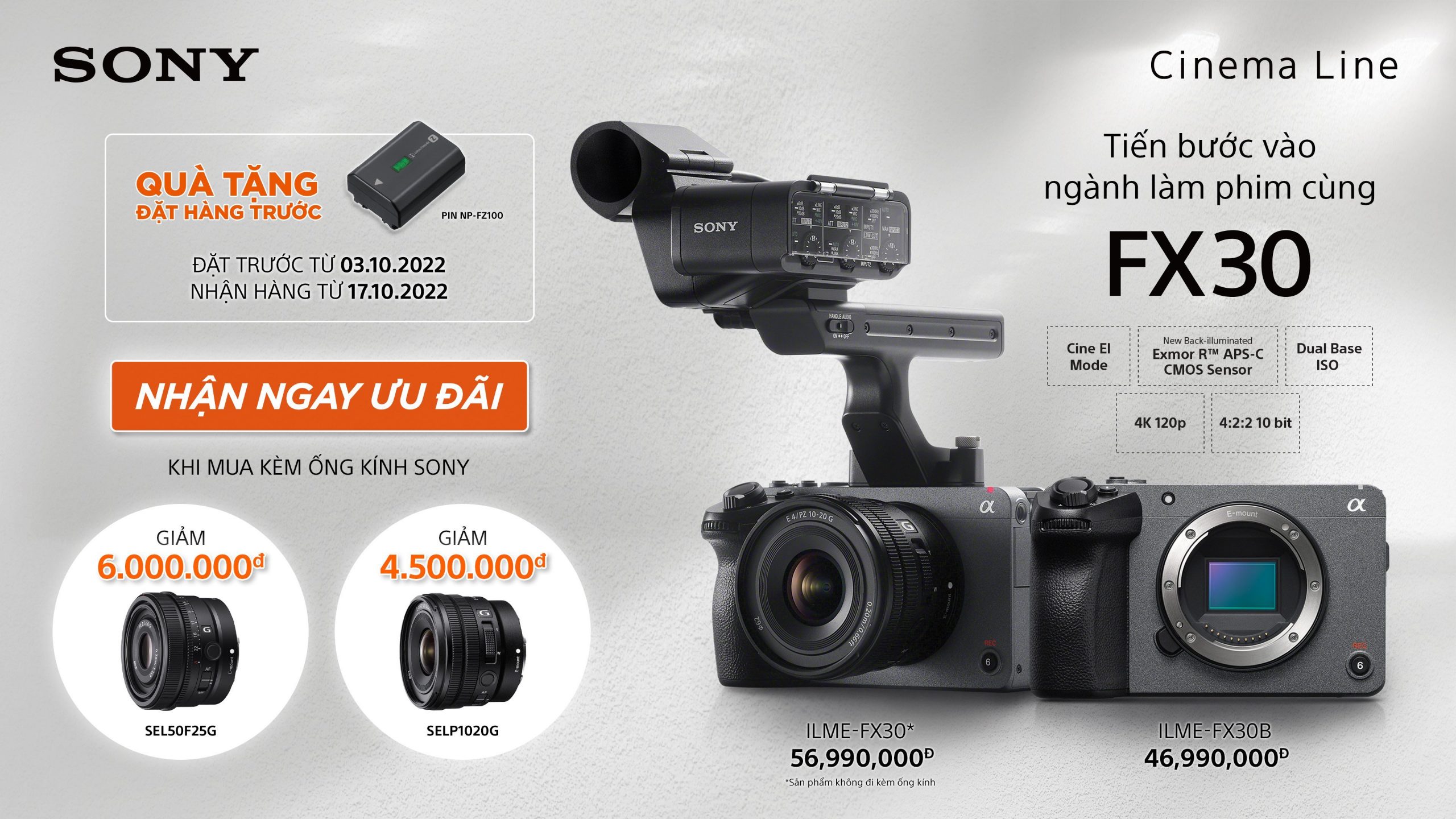 Sony mở rộng dòng sản phẩm Cinema Line với máy quay 4K Super 35 – Sony FX30