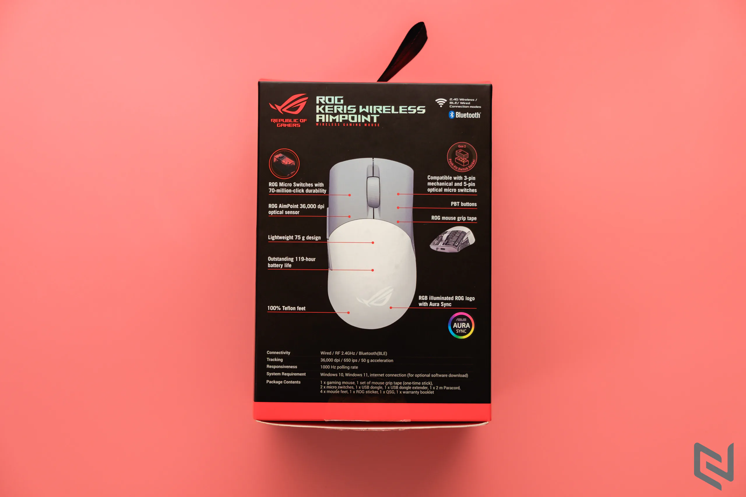 Trên tay chuột chơi game không dây ASUS ROG Keris Wireless Aimpoint: Cảm biến siêu nhạy và trọng lượng nhẹ dành cho game thủ FPS