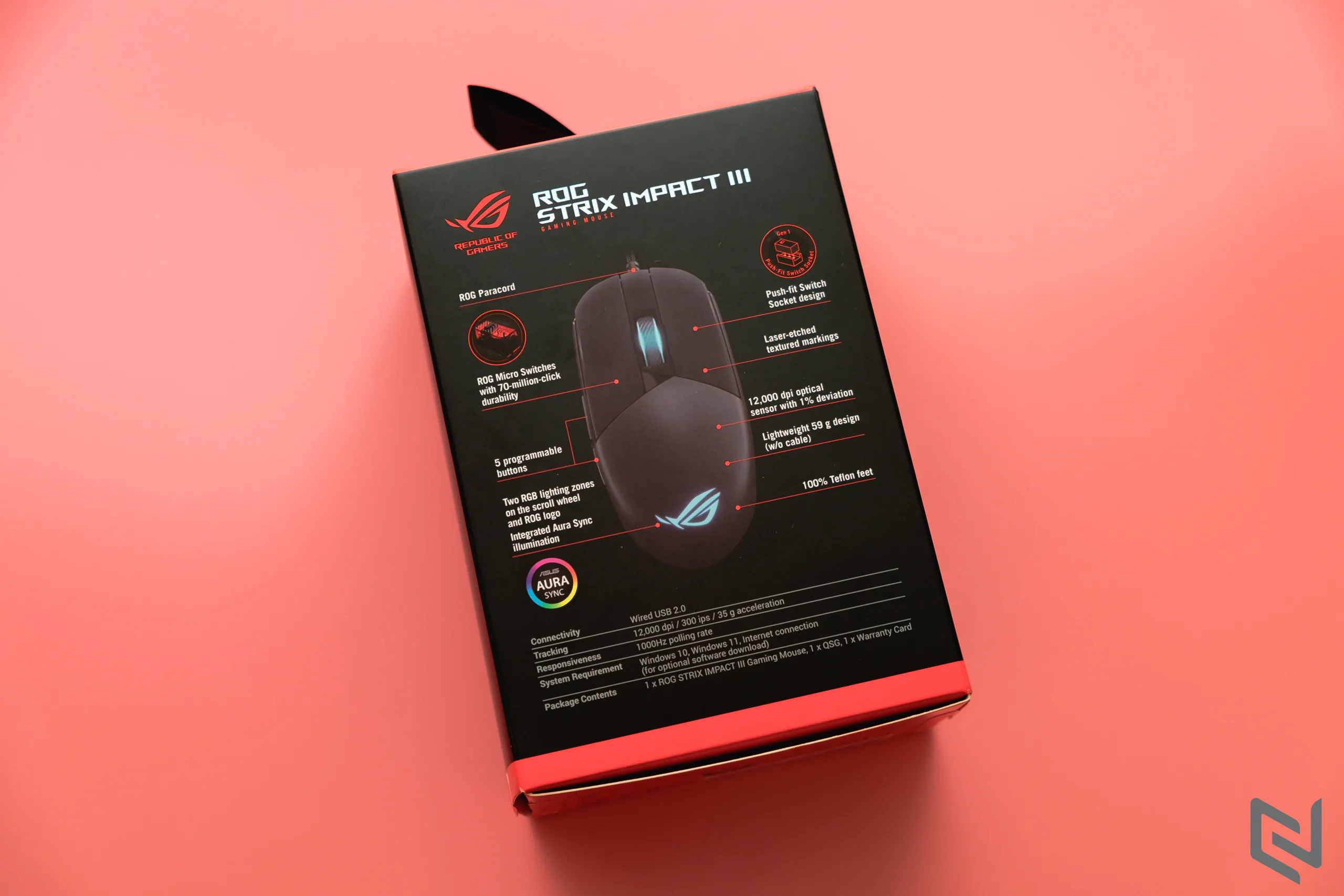 Trên tay chuột chơi game ASUS ROG Strix Impact III: Siêu nhẹ và độ trễ thấp, thiết kế phù hợp cho cả hai tay